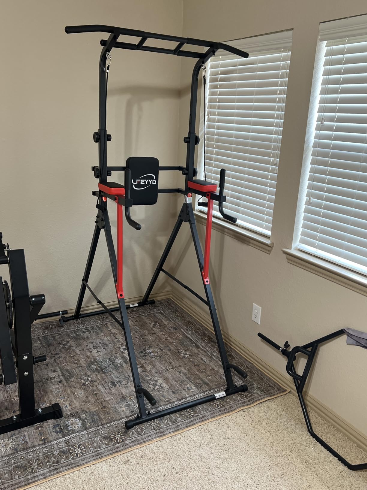 Power Tower Pull Up Bar Free Standing, 13-Height Adjustment Strength Training Equipment customer photo 1