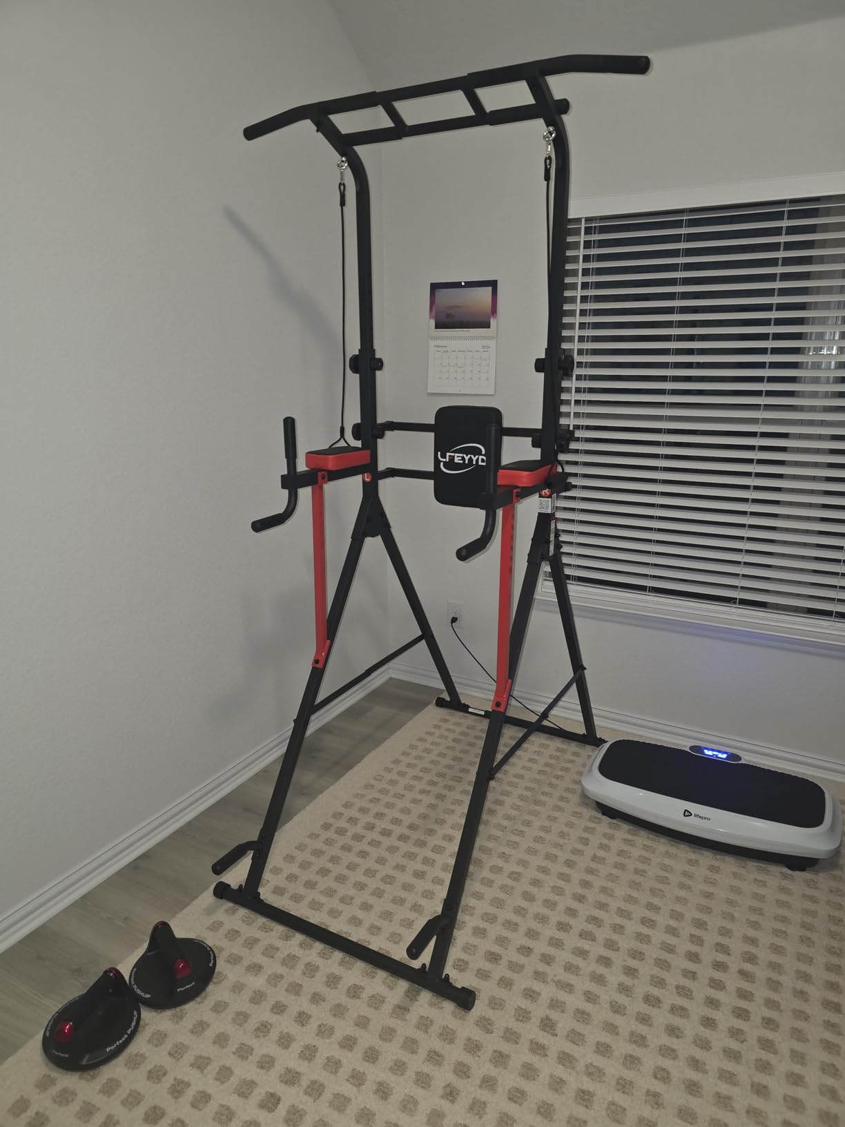 Power Tower Pull Up Bar Free Standing, 13-Height Adjustment Strength Training Equipment customer photo 2