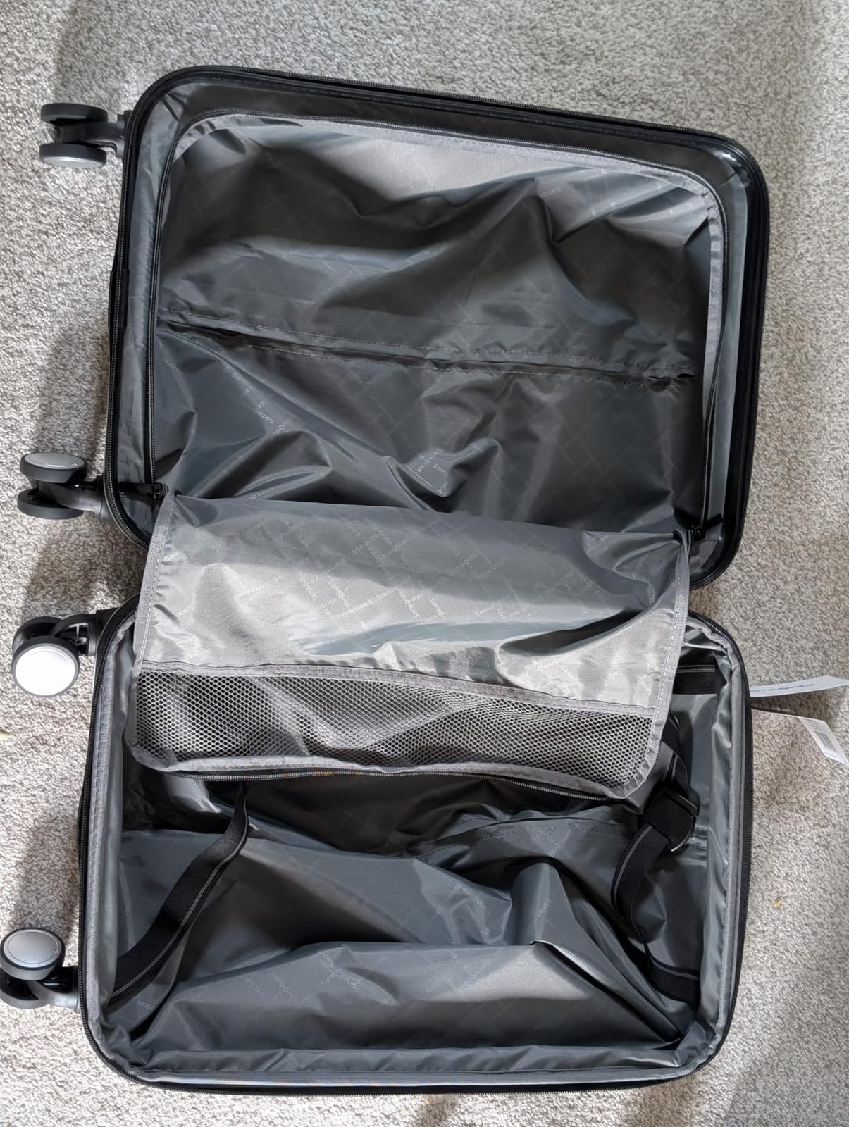 Samsonite Hard-Sided 20, 24 & 28 Inch 3-Piece Lightweight Checked Large Expandable Element Suitcase Set: Durable, 360° Spinner Wheels, Adjustable Telescopic Handle, TSA-Approved Lock - Copper Orange customer photo 2