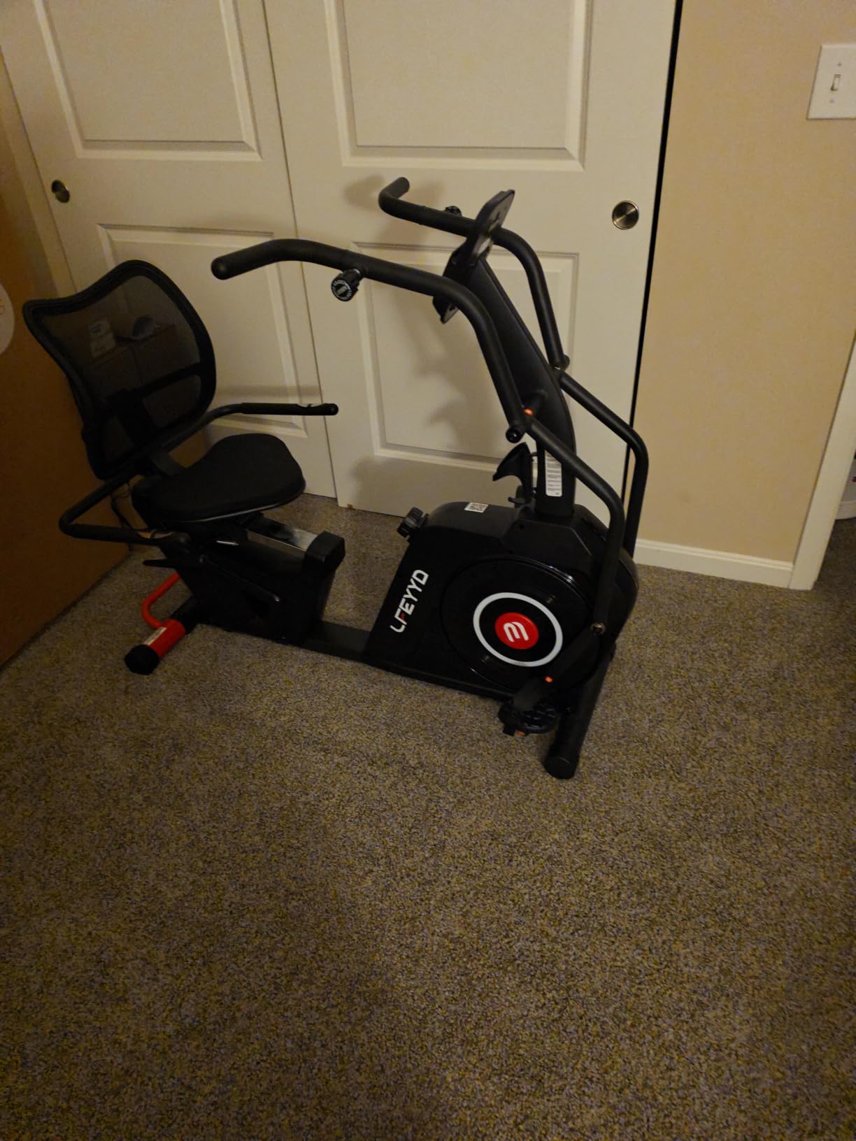 Recumbent Exercise Bike for Home, Stationary Bike with Arm Exerciser | 16-Level Magnetic Resistance, 450LBS Capacity, Bluetooth App, LCD Monitor, Heart Rate, Low-Impact Cardio & Physical Therapy customer photo 1