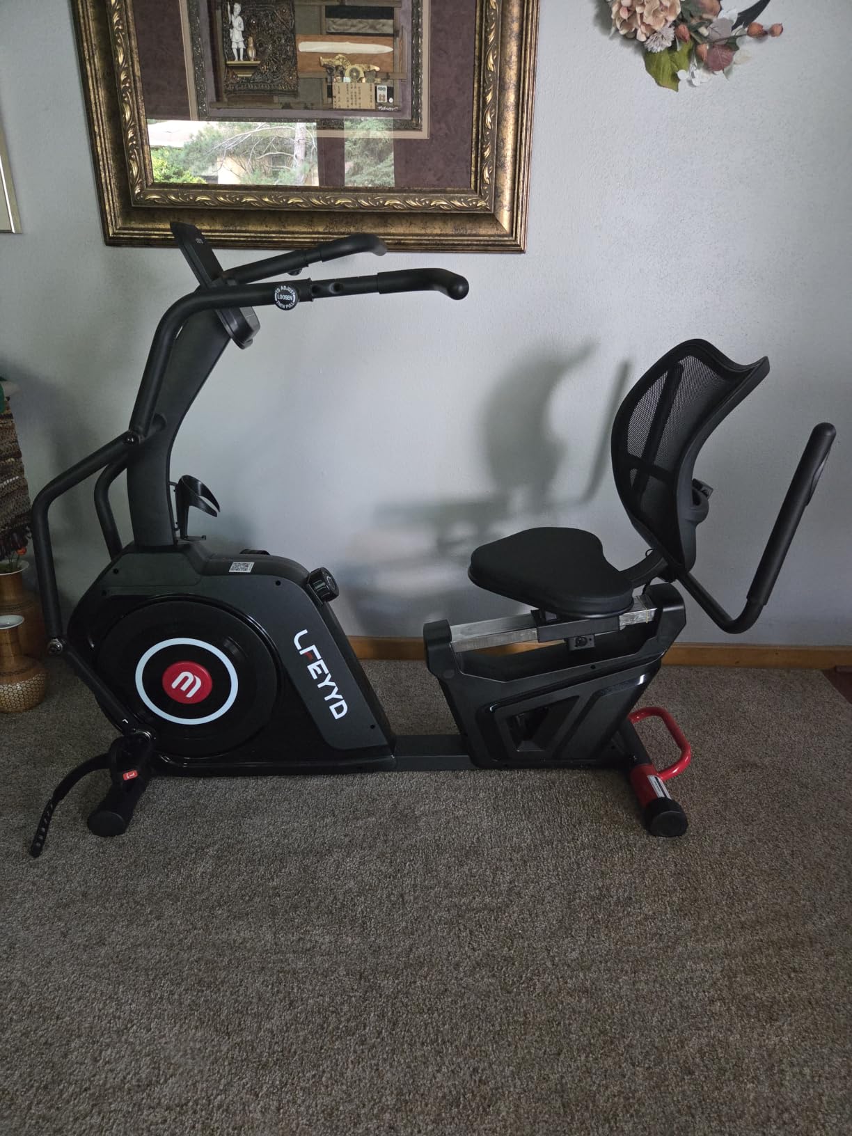 Recumbent Exercise Bike for Home, Stationary Bike with Arm Exerciser | 16-Level Magnetic Resistance, 450LBS Capacity, Bluetooth App, LCD Monitor, Heart Rate, Low-Impact Cardio & Physical Therapy customer photo 2