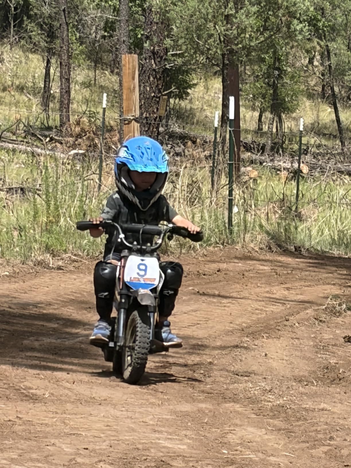 K1 Kids Electric Dirt Bike, 36V, 700W, 16 MPH, 14-Mile, Ages 3-10 (Sky Blue) customer photo 2