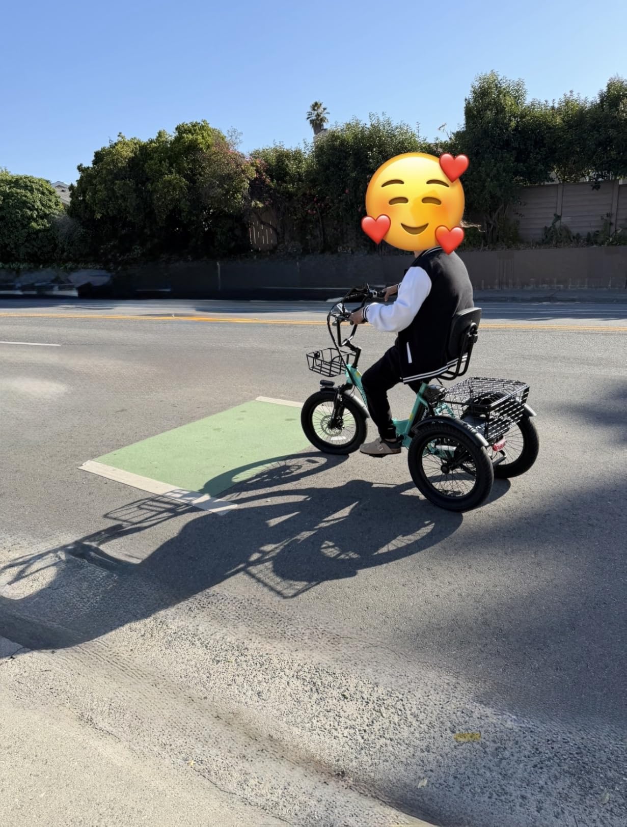 NARRAK Electric Tricycle for Adults,Fat Tire Folding Electric Trike,3 Wheels Electric Bicycle Bikes, Peak 1100W Step-Thru Etrike with Removable Battery and Large Basket customer photo 1