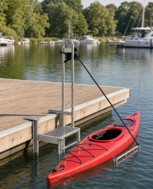 Kayak Launch Dock System, Heavy Duty Rack with Winch | Foldable Kayak Dock and Paddle Board Ladder Kayak Loader, Fits Watercraft up to 36 Inches Wide customer photo 1