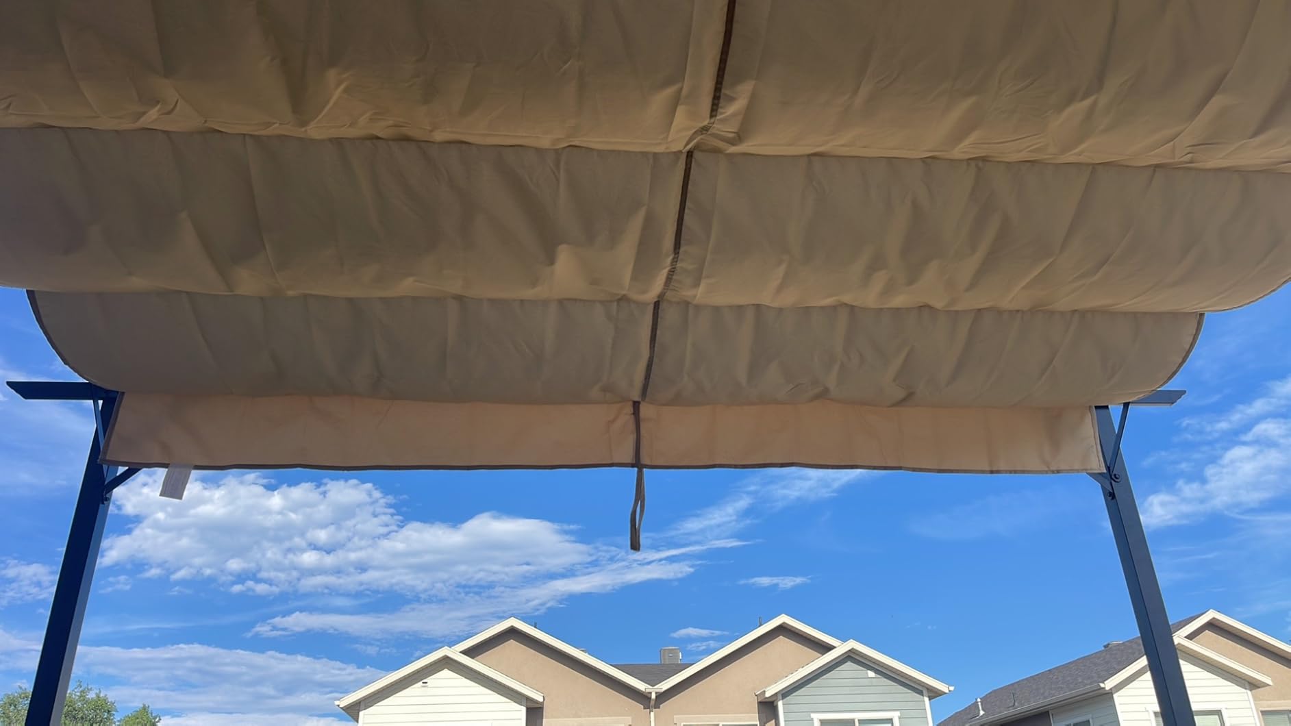 Aoxun 10'x10' Outdoor Pergola, Patio Pergola with Upgraded Retractable Canopy, Heavy Duty Metal Pergolas and Gazebos with Adjustable Sun Shade Cover for Modern Backyard, Deck, Garden customer photo 2