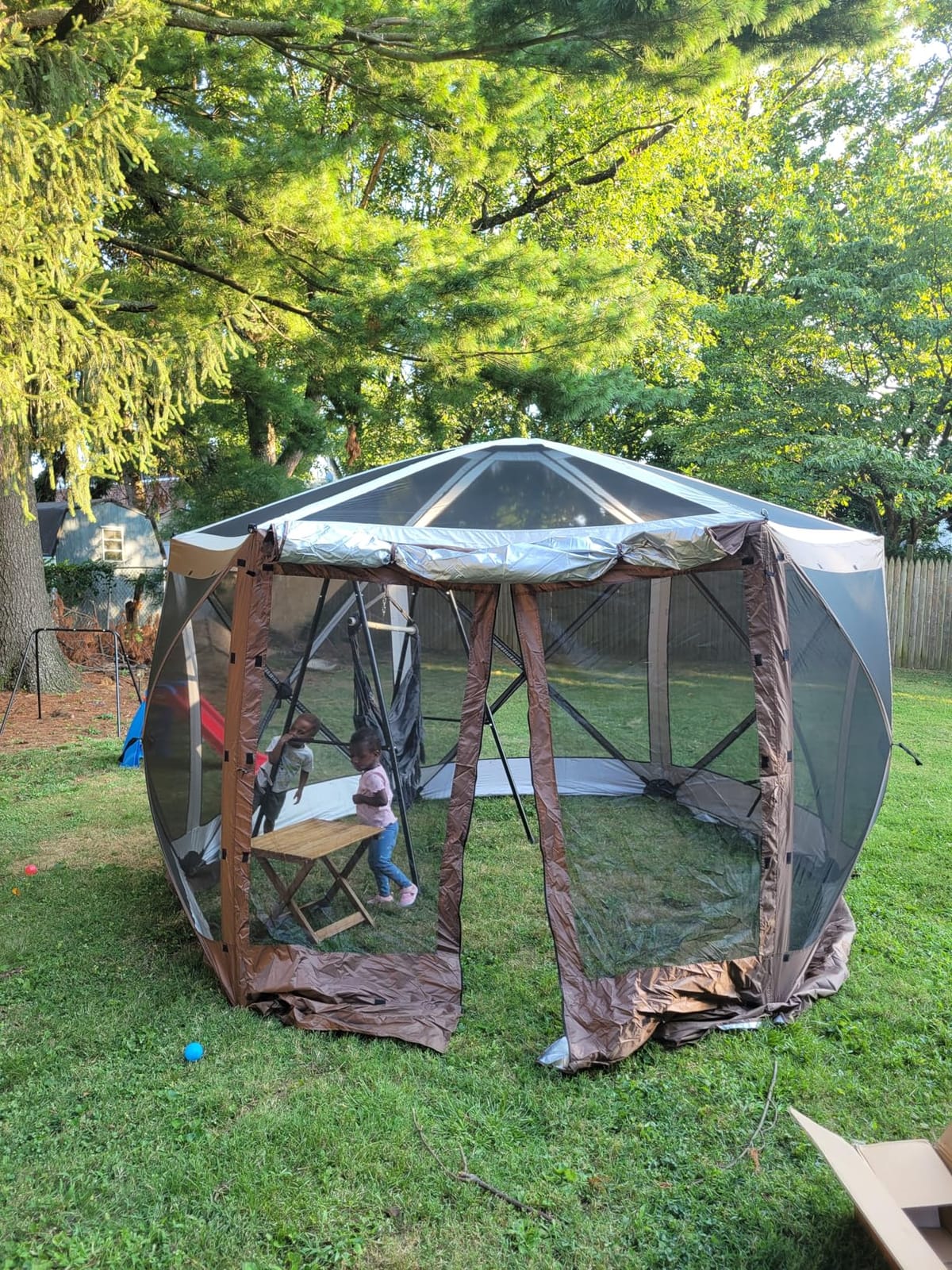 COBIZI 12x20 FT Gazebo Outdoor with Curtains, Heavy Duty Soft Top Gazebo Canopy with Double Roof, Large Metal Frame Gazebos for Patio, Backyard and Deck (Gray) customer photo 1