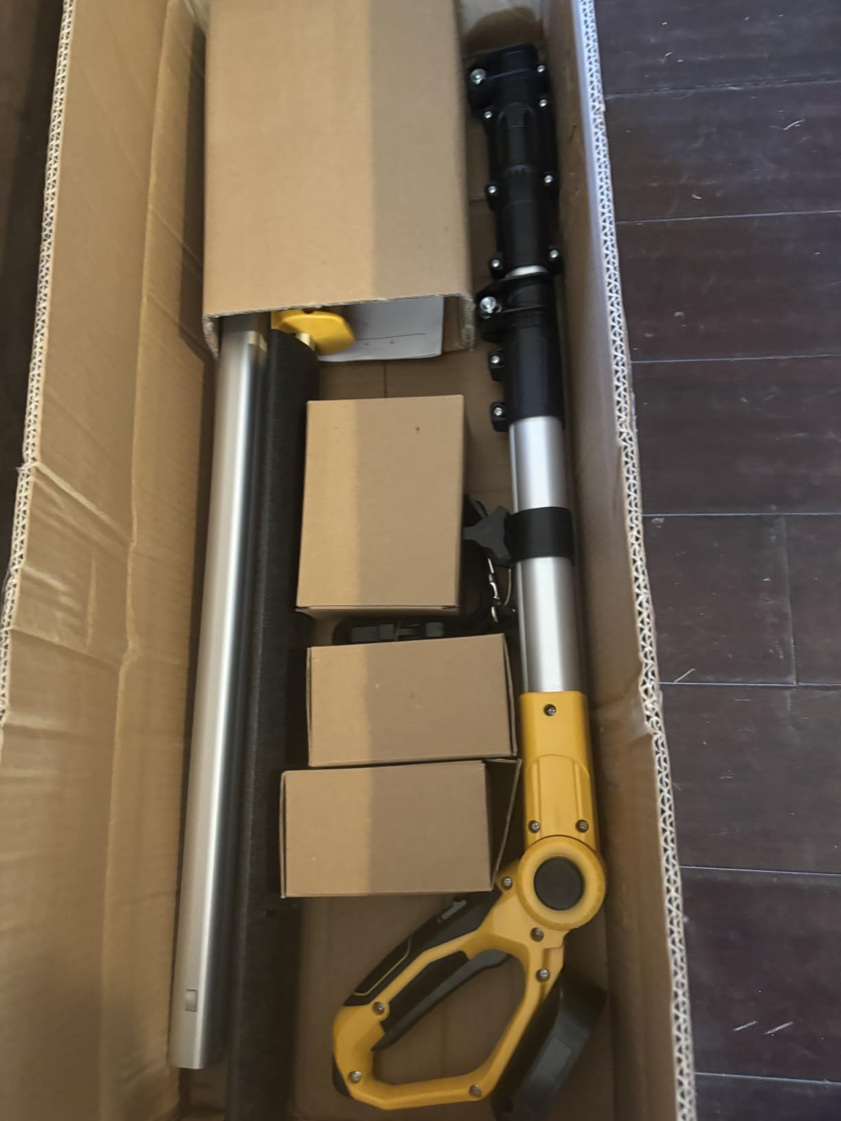 20V Cordless Pole Hedge Trimmer, 15 Ft Reach, 2 x 4.0Ah Batteries | Fast charger included, with 5/8-inch cutting capacity and an extension pole for trimming tall hedges, shrubs, and bushes customer photo 2