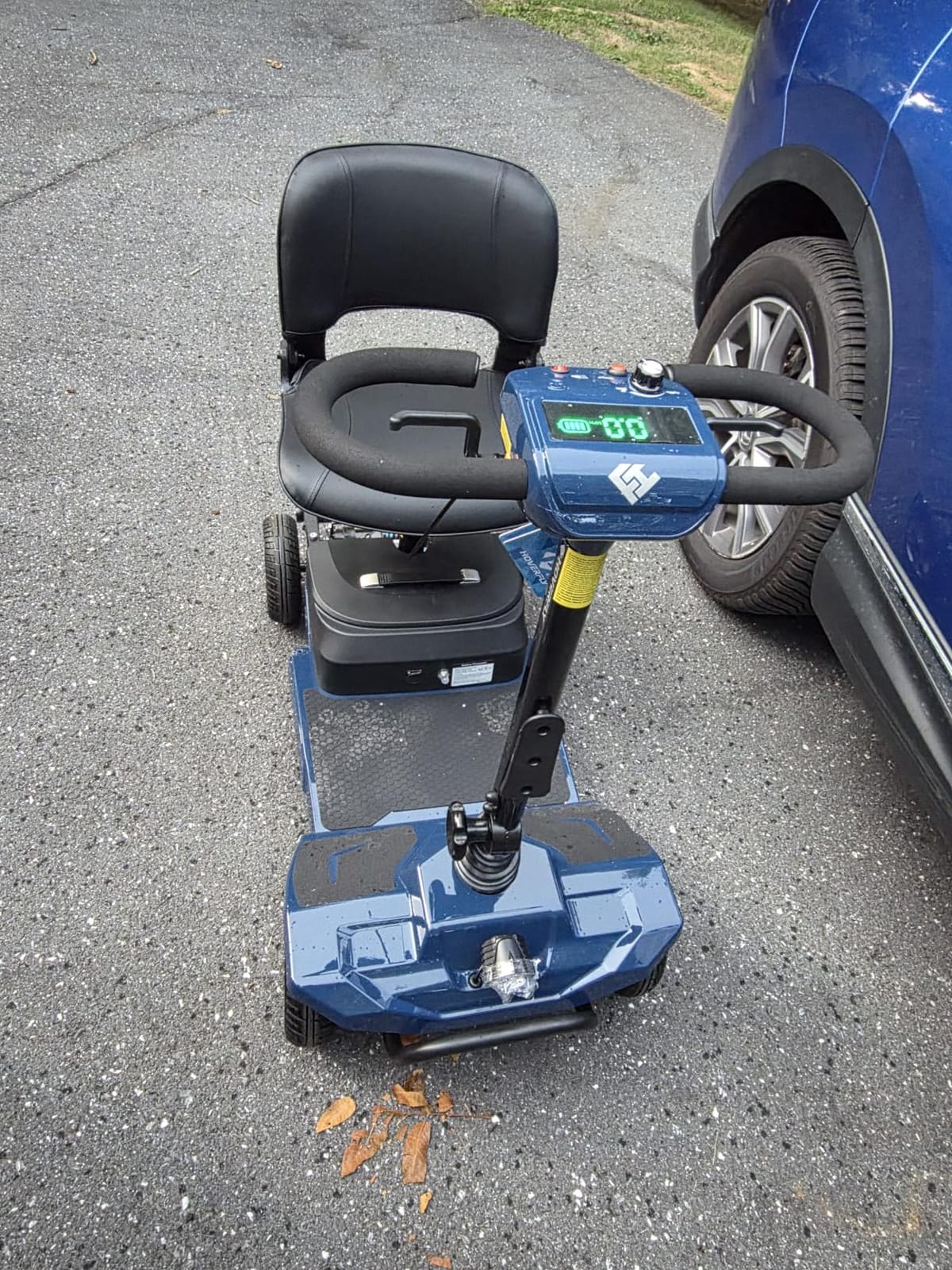 Hoverfly 4-Wheel Mobility Scooter for Seniors/Adult, NFC Keyless Start Navy | Max 12.4-Mile&4.7Mph, 9