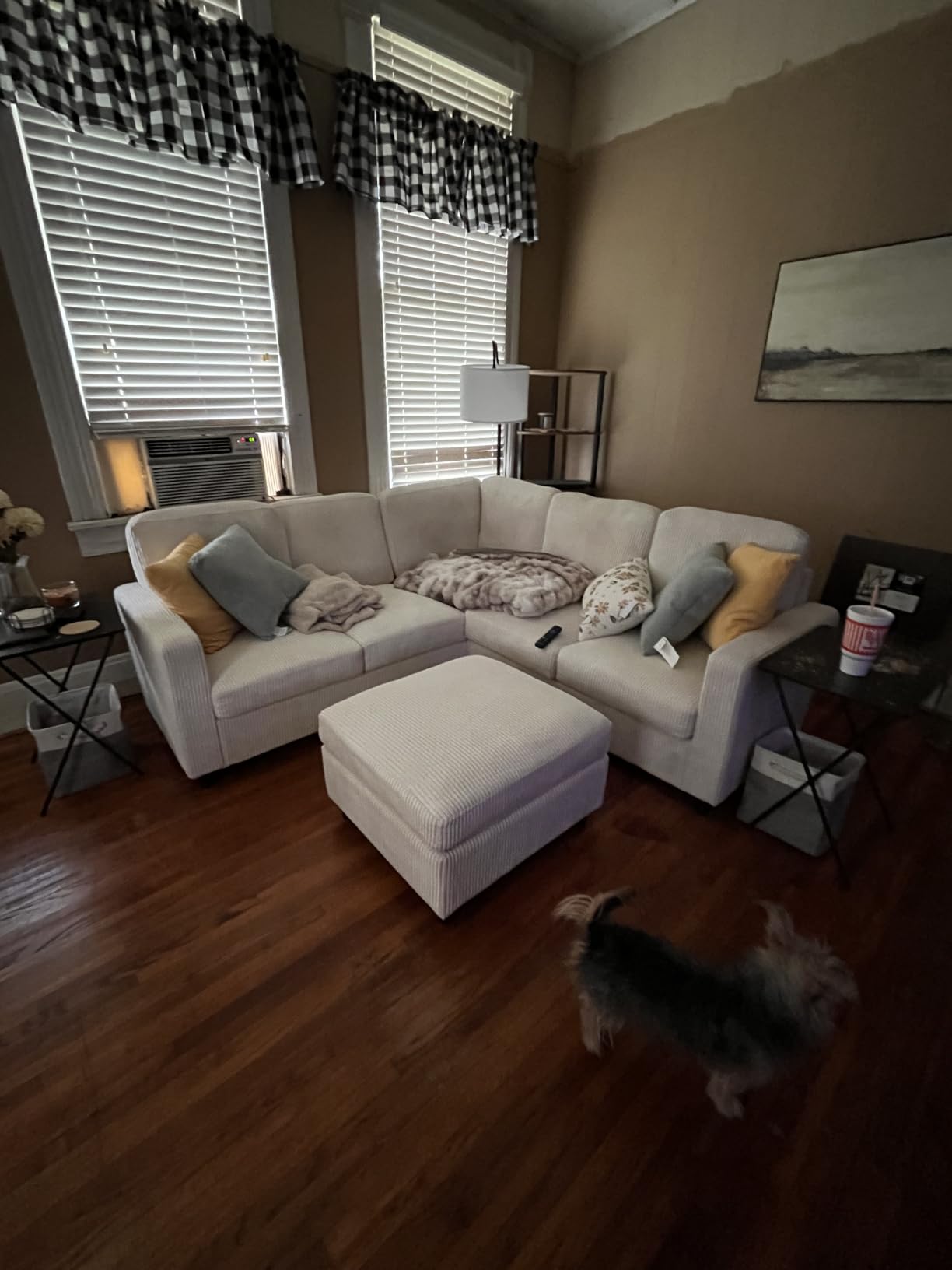 HONBAY Sectional Sofa, 6 Seats 80 Inch L Shaped Couch with Ottoman Pet-Friendly for Small Apartment Living Room, Light Grey customer photo 1