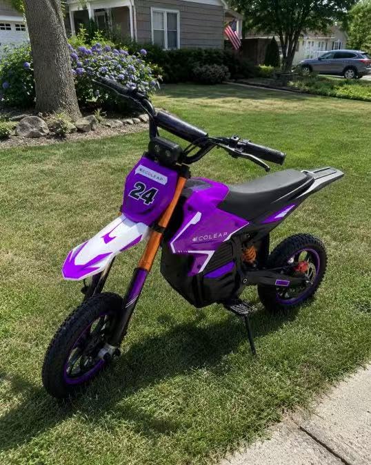 K2 Kids Electric Dirt Bike, 36V 850W Peak Motor, 19.8 MPH, 18-Mile Range, 3-Speed Modes, Dual Suspension & Disc Brake, Electric Motorcycle for Kids Ages 4-10 customer photo 1