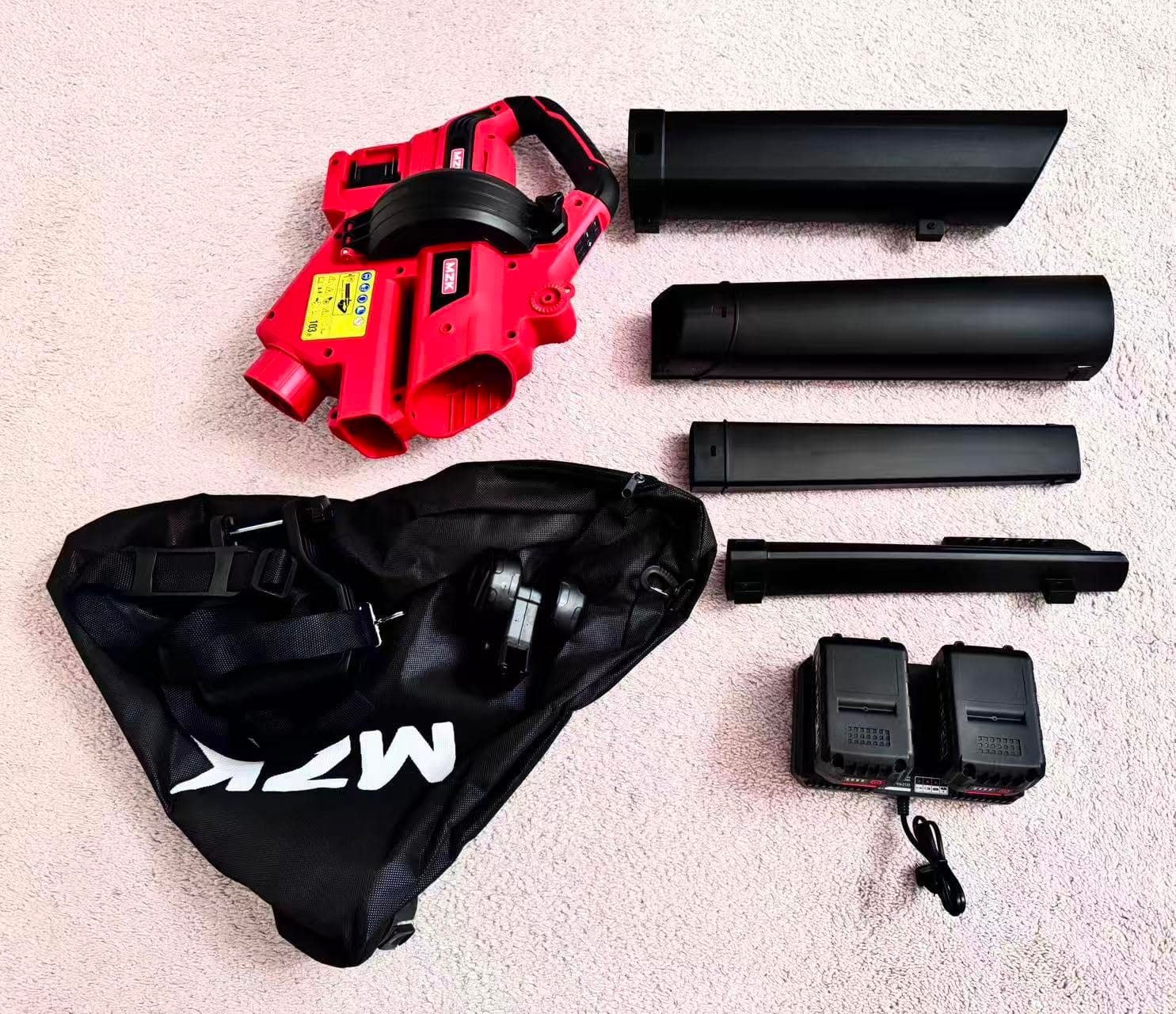 MZK 40V Leaf Vacuum Mulcher, 600 CFM Cordless Blower | High-airflow 3-in-1 tool with 40L bag and dual batteries for leaf collection around lawns and driveways. customer photo 2