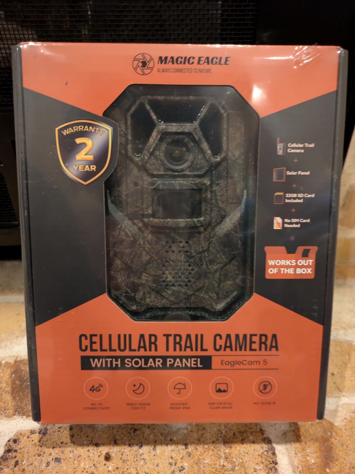 MagicEagle Cellular Trail Camera 4G Wild Game Cameras 13,000 mAh Battery Solar Panel 2K Audible Video No-Glow IR Night Vision IP66 Waterproof for Wildlife Deer Monitoring Home Security (Army Green) customer photo 1