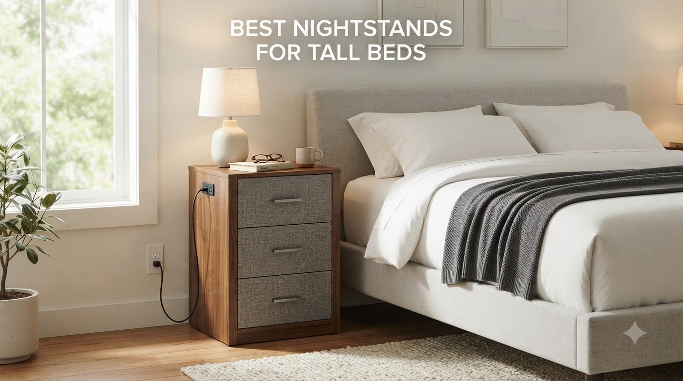 best nightstands for tall beds