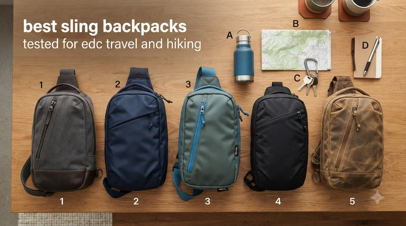 best sling backpacks tested for edc travel and hiking