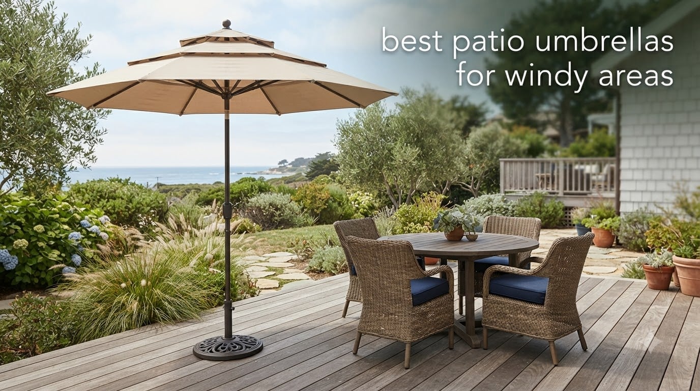 best patio umbrellas for windy areas