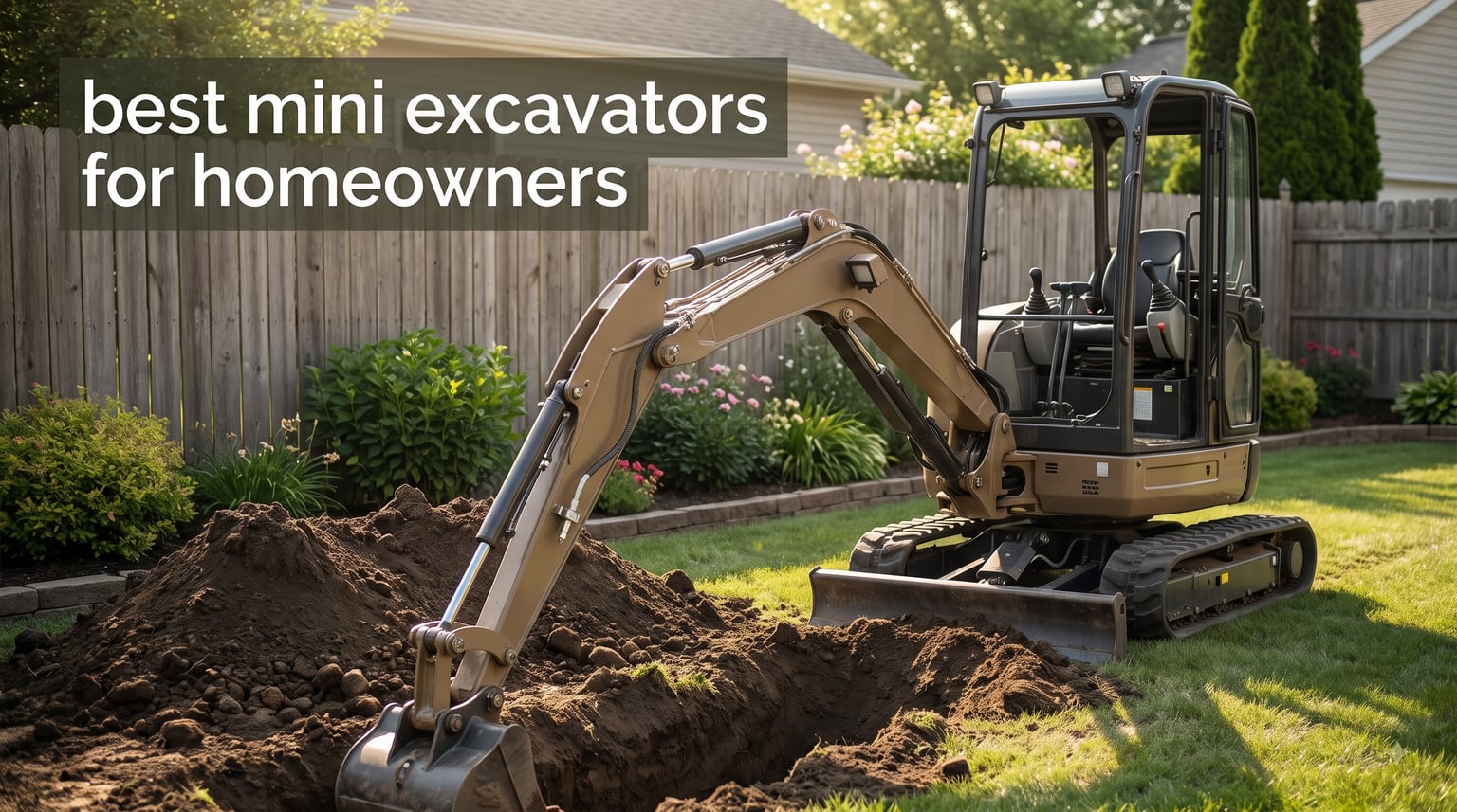 best mini excavators for homeowners