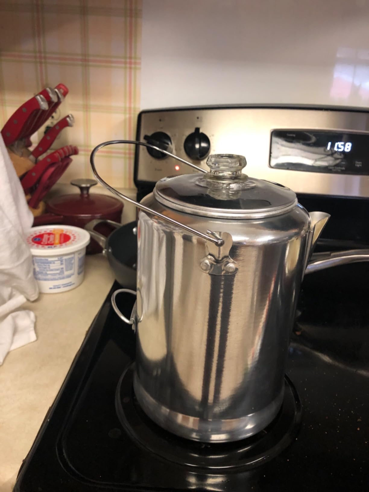 Stansport Aluminum Percolator Coffee Pot with Wire Handle customer photo 2