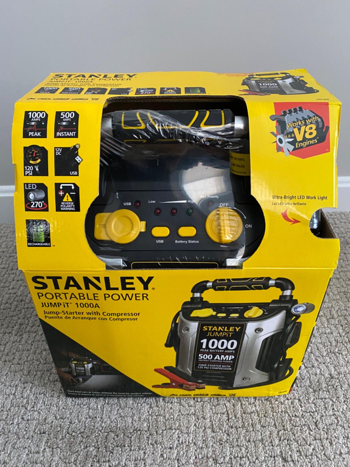 STANLEY J5C09 1000 Amp Jump Starter with Compressor customer photo 2