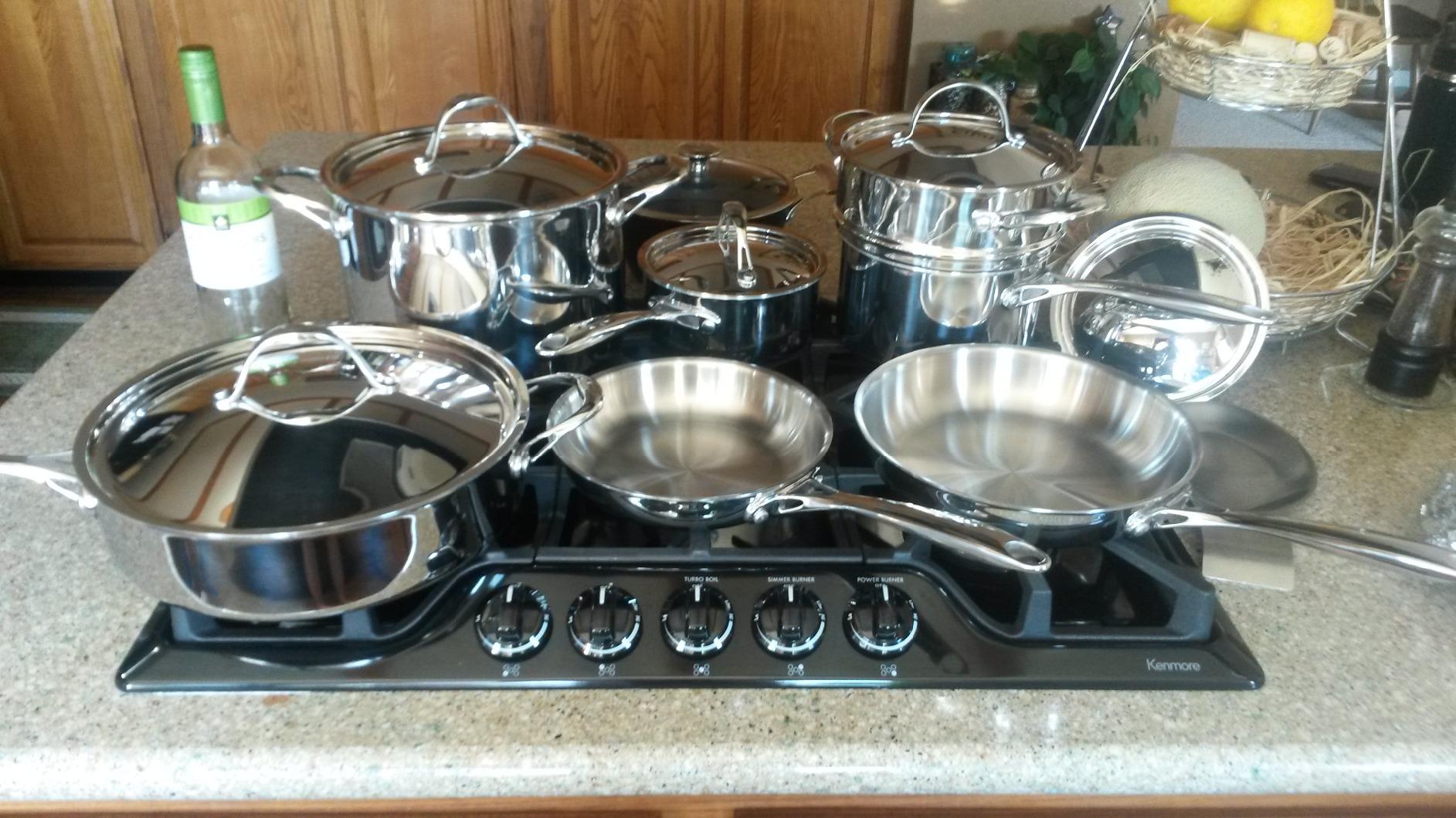 Cooks Standard Multi-Ply Clad Stainless Steel Pots and Pans Set, 10-pc customer photo 1