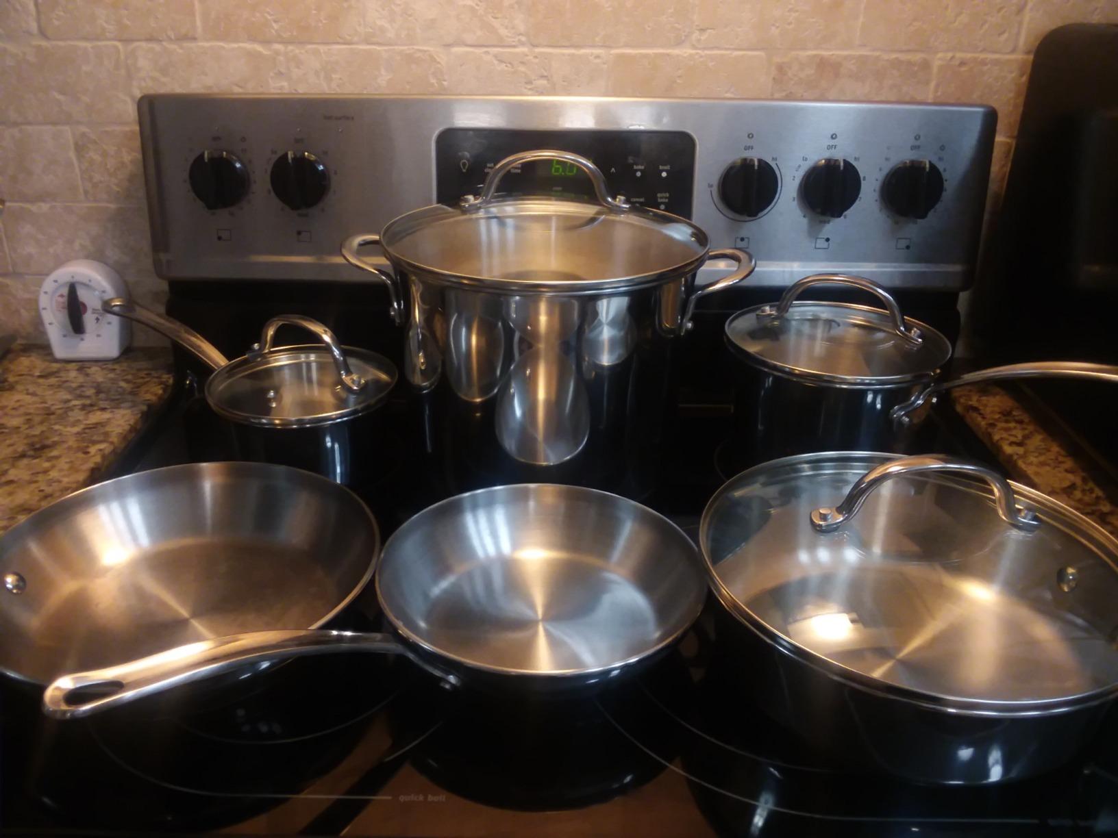 Farberware Millennium Stainless Steel Pots and Pans Set, 10-Piece, Silver customer photo 1