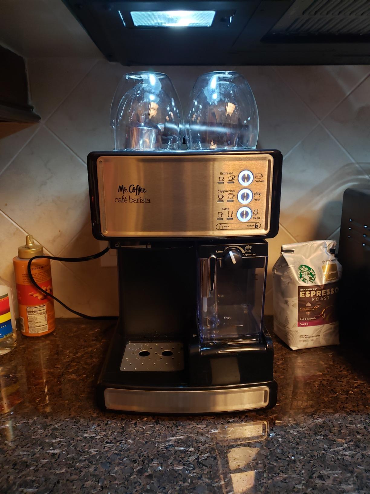 Mr. Coffee Espresso and Cappuccino Machine Stainless Steel Programmable Coffee Maker with Automatic Milk Frother 15-Bar Pump Ideal for Home Baristas customer photo 1