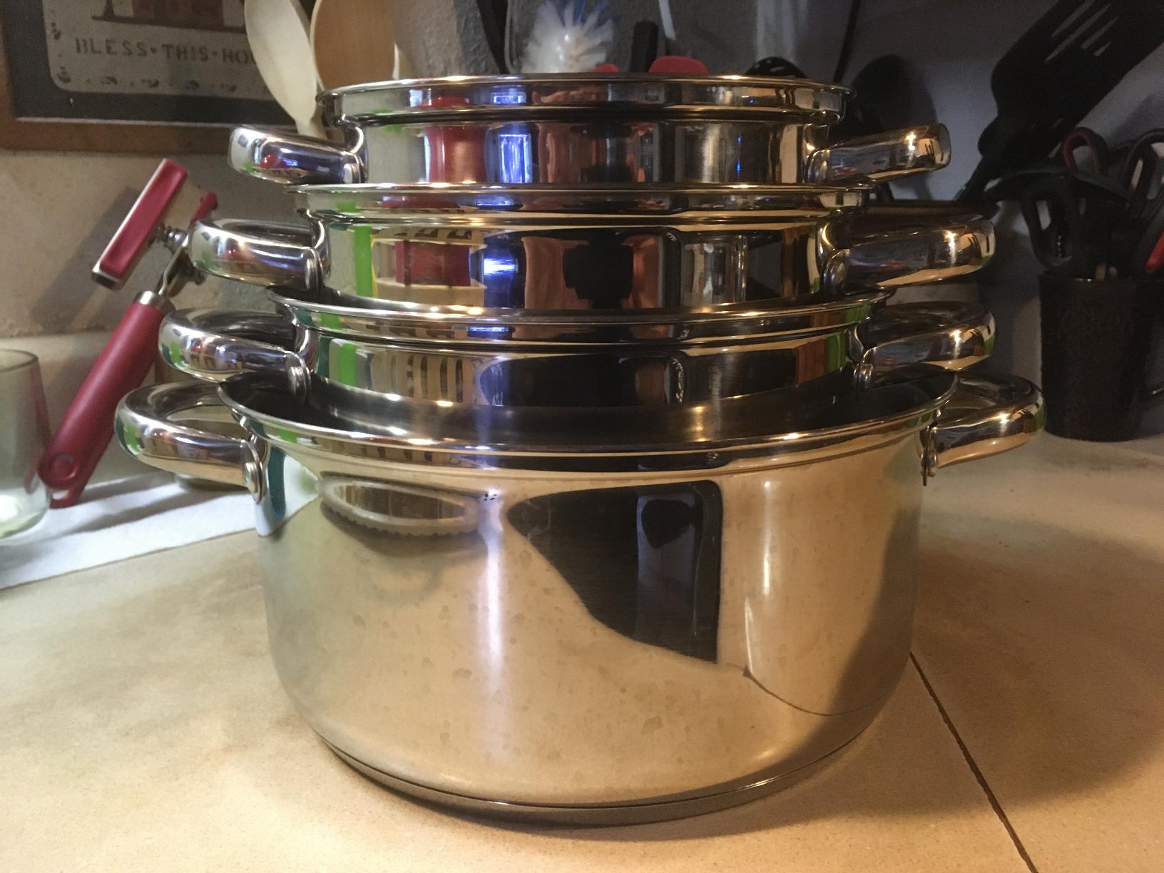 Cook N Home Kitchen Cookware Sets, 12-Piece Basic Stainless Steel Pots and Pans, Silver customer photo 2