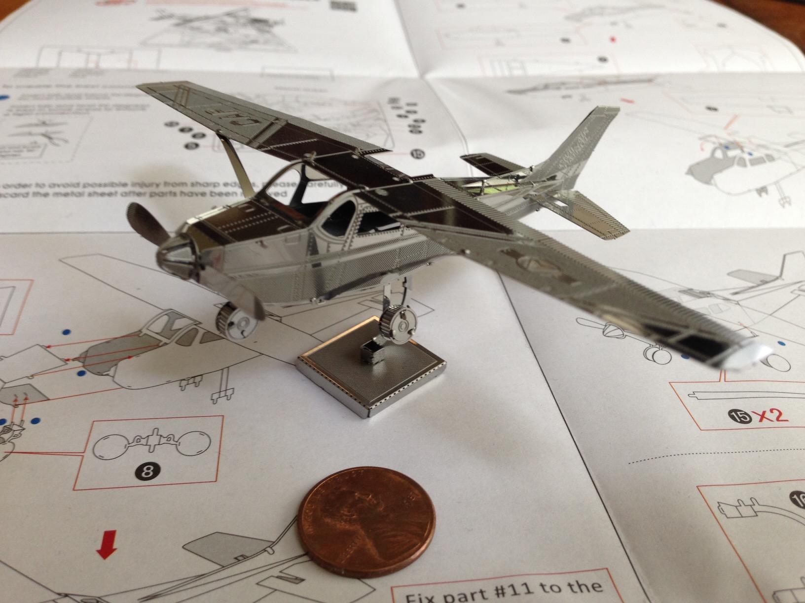 Metal Earth Cessna 172 Airplane 3D Metal Model Kit Fascinations customer photo 1