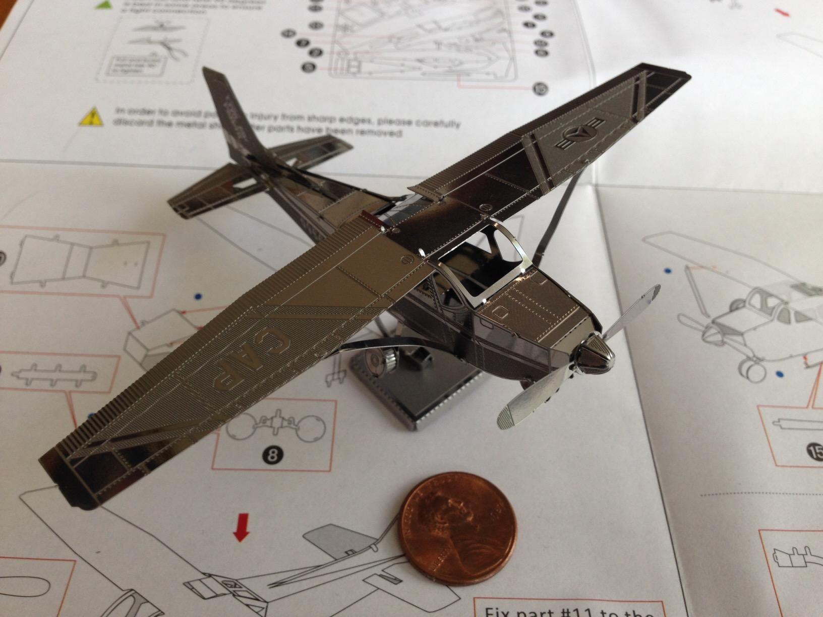 Metal Earth Cessna 172 Airplane 3D Metal Model Kit Fascinations customer photo 2