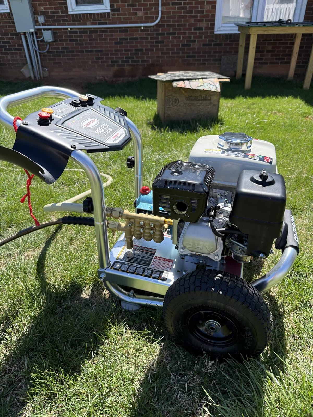 Simpson Cleaning 3400 PSI Gas Pressure Washer, 2.5 GPM Power Washer for Commercial Use, Honda GX200 Engine, 25-Foot Hose, Aluminum Series, 49-State (ALH3228-S) customer photo 1