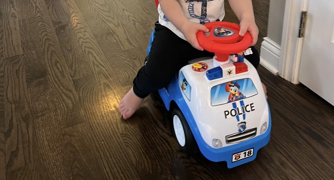 Kiddieland Disney Mickey Police Car Ride-On, Toddler Push Toy with Lights customer photo 2