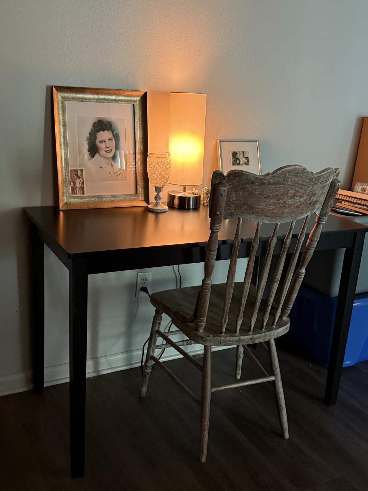 Signature Design by Ashley Kimonte Rectangular Dining Room Table, Black customer photo 2