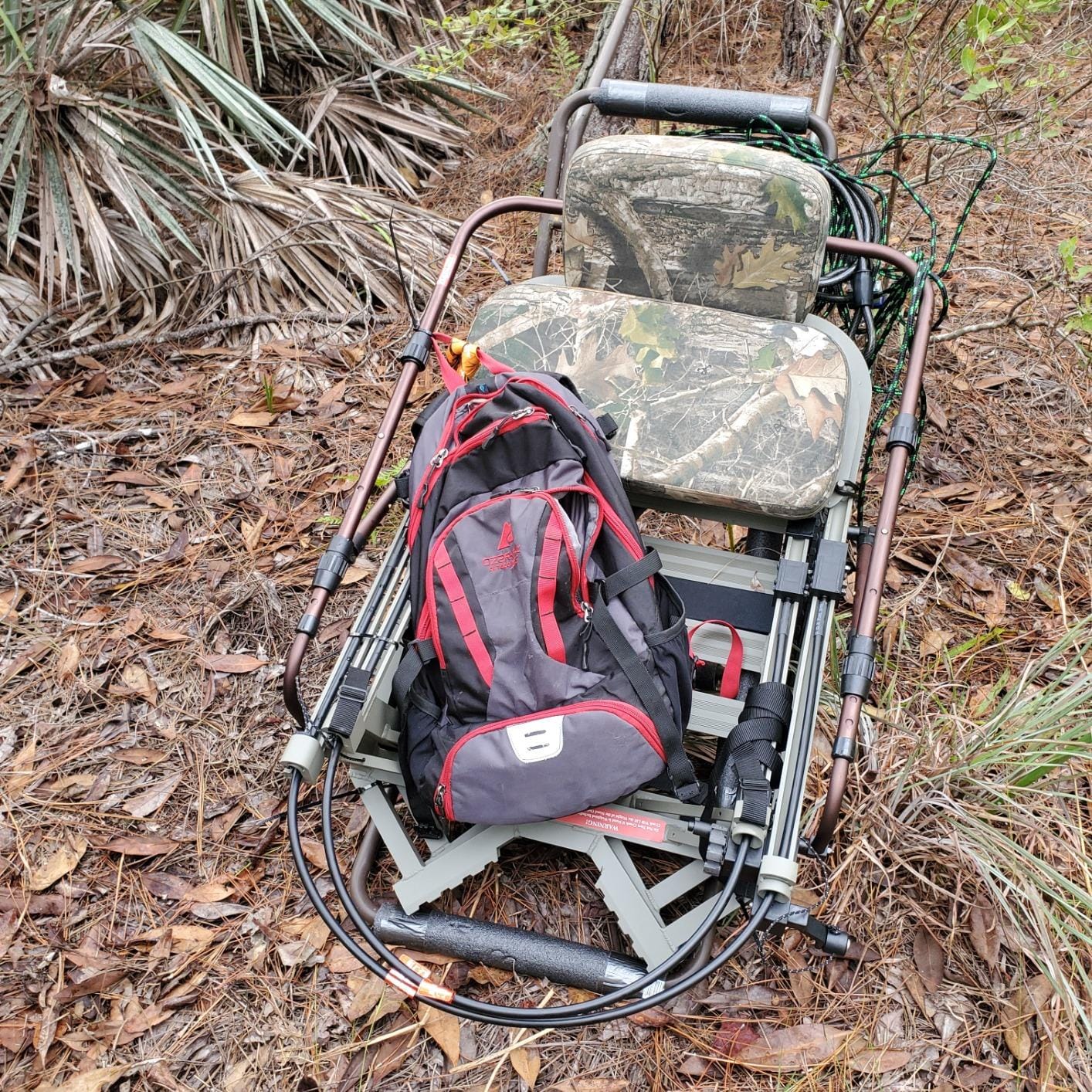Goplus Folding Deer Cart, 500LBS Deer Hauler with Big Rubber Wheels, Heavy Duty Metal Hunting Game Cart for Animals, Firewood, Hiking, Fishing customer photo 2