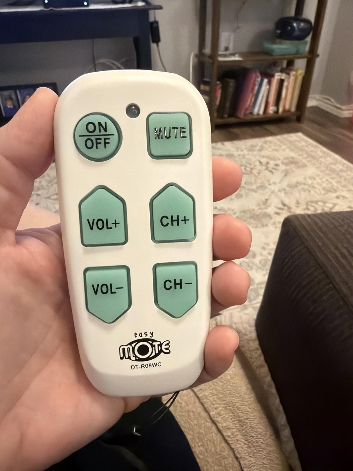 Universal Big Button TV Remote - EasyMote | DT-R08W. Backlit, Easy Use, Smart, Learning Television & Cable Box Controller, Perfect for Assisted Living Elderly Care. White TV Remote Control customer photo 1