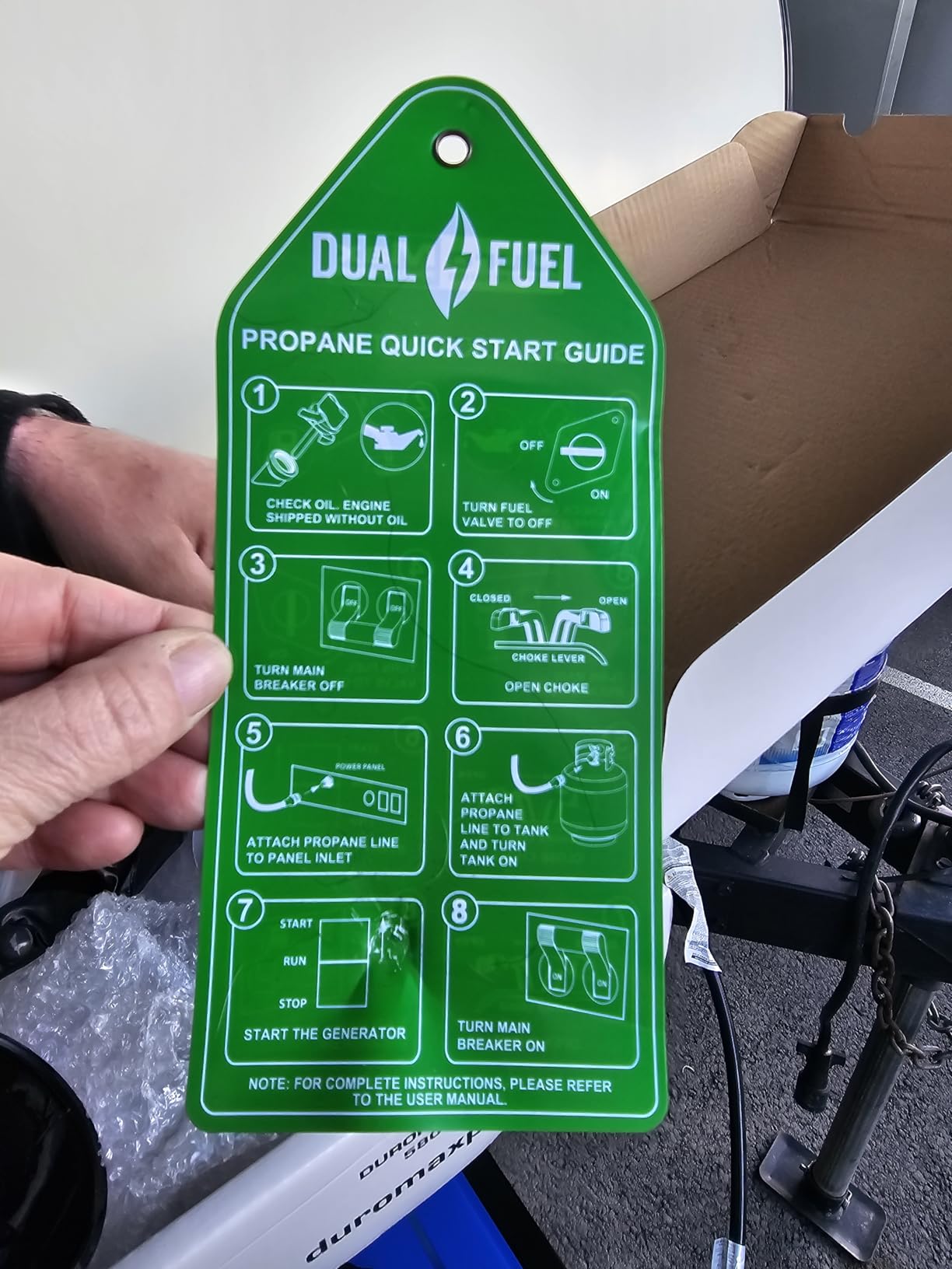 DuroMax XP5500EH 5,500-Watt Dual Fuel Portable Generator - Gas & Propane, Electric Start, RV & Emergency Ready customer photo 1
