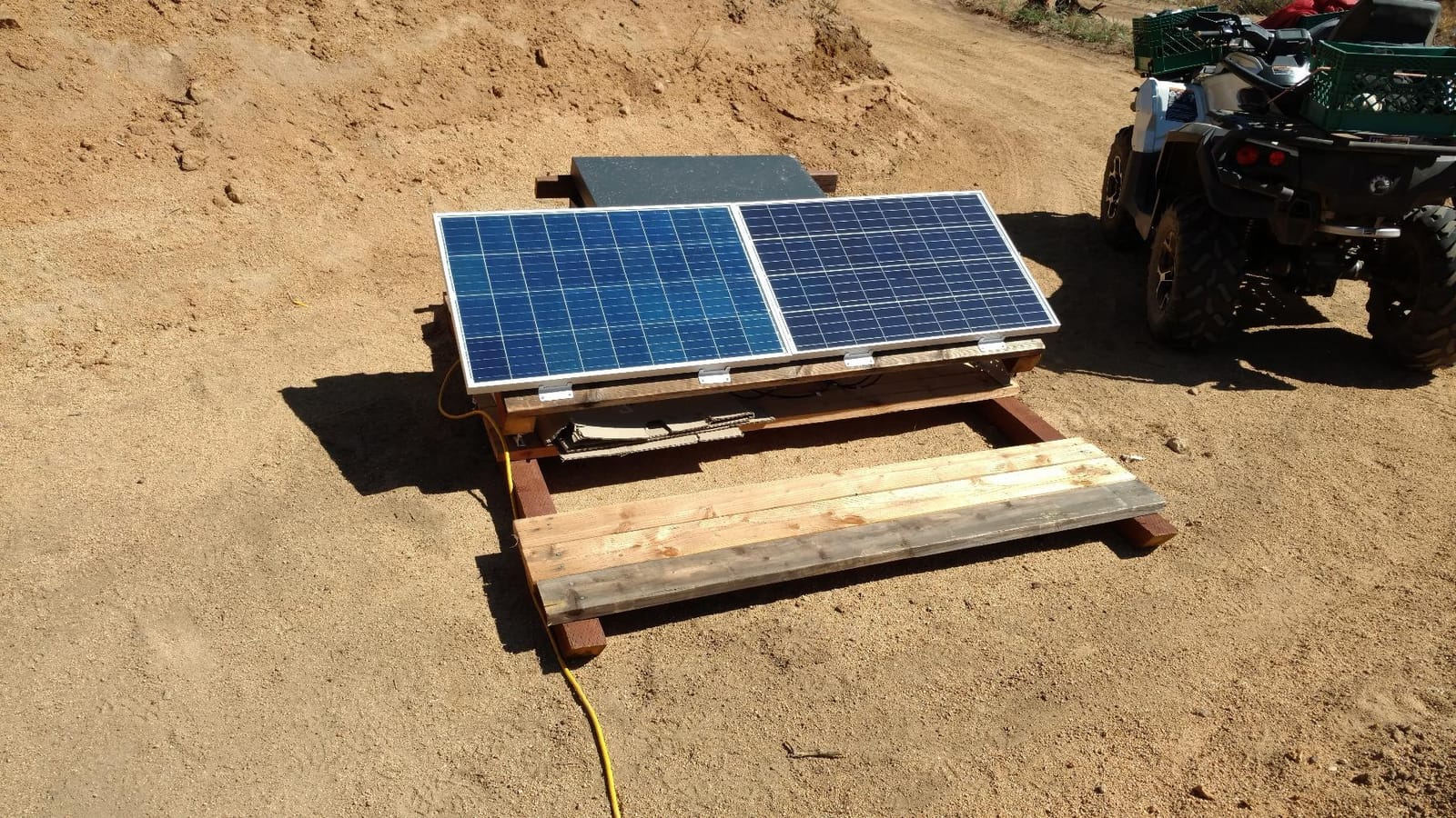 ECO-WORTHY 3.2GPM Solar Well Pump Kit for Watering- 1pc Submersible 12V Solar Water Pump + 2pcs 100W Mono Solar Panel + 20A Charge Controller for well, off-grid living, Irrigation customer photo 1