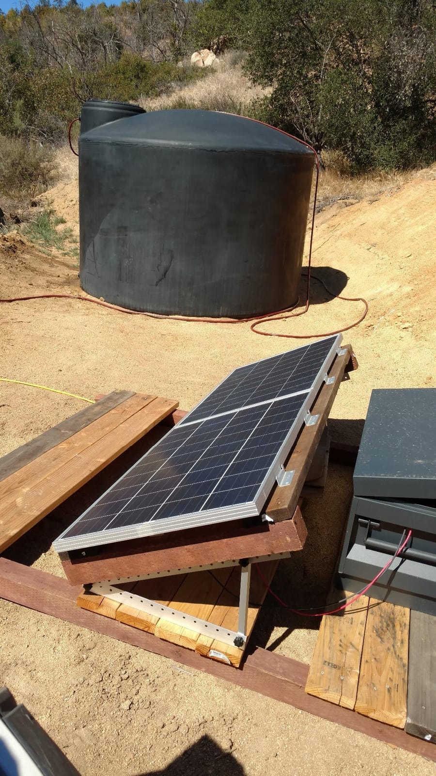 ECO-WORTHY 3.2GPM Solar Well Pump Kit for Watering- 1pc Submersible 12V Solar Water Pump + 2pcs 100W Mono Solar Panel + 20A Charge Controller for well, off-grid living, Irrigation customer photo 2