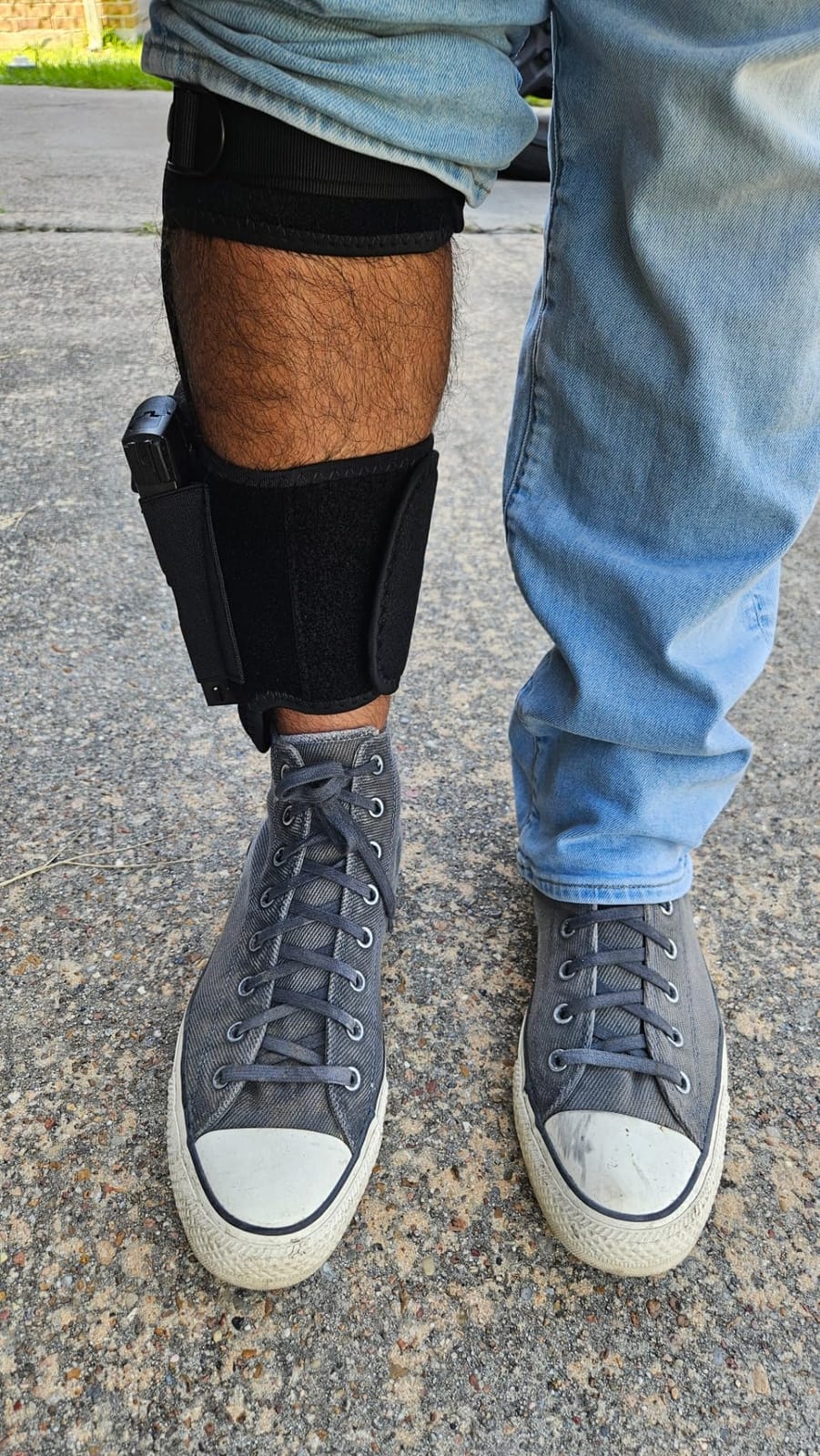 Premium Ankle Holster for Deep Concealment, 9mm 380 | Upgraded Version | Comfortable & Durable | Fits Glock 43 26 19, Ruger LCP, SIG P365, Springfield, Shield 9mm, Bodyguard 380 and Most other Pistols customer photo 1
