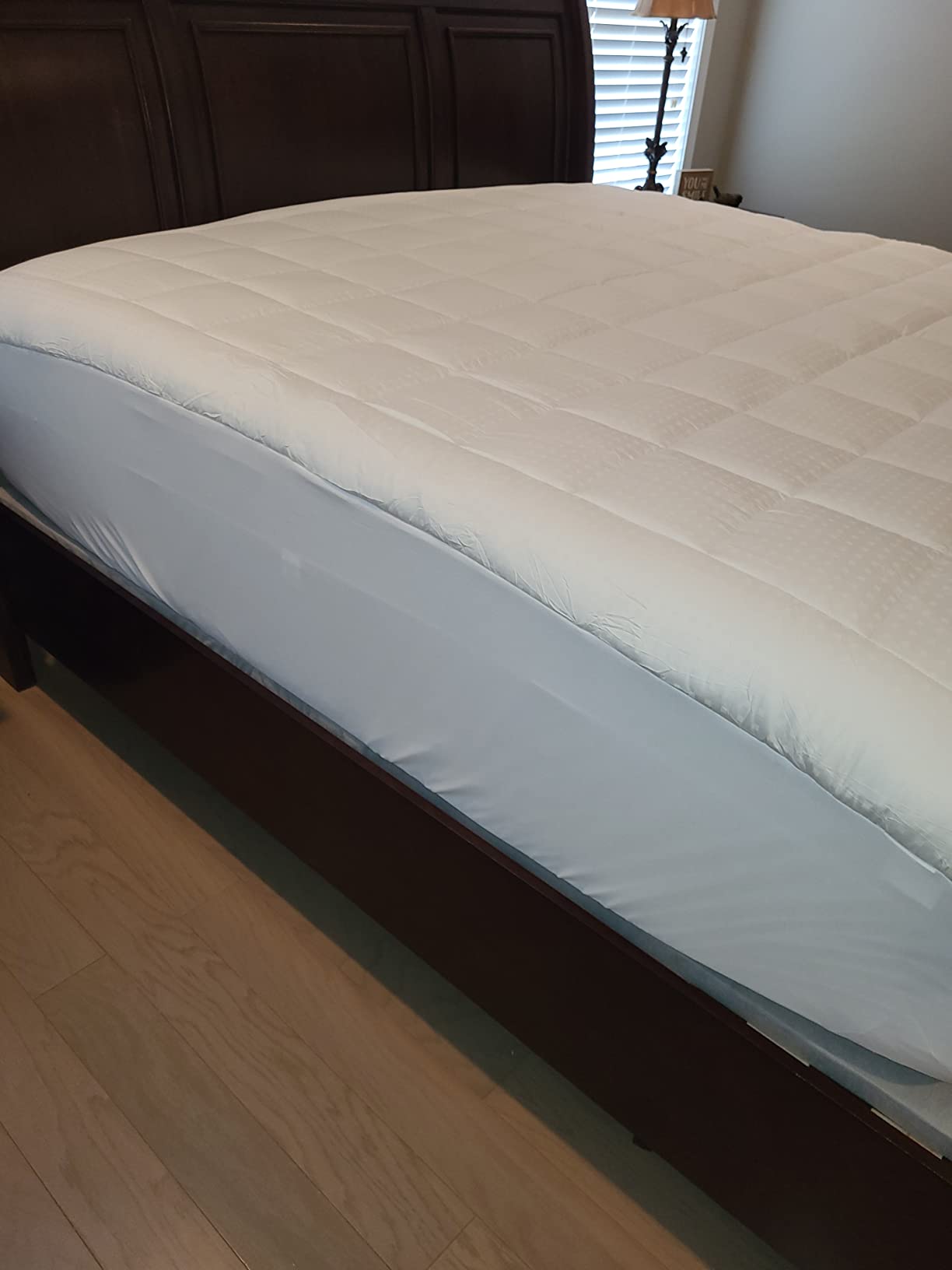 EASELAND Queen Size Mattress Pad Cotton Pillow Top Mattress Topper White customer photo 2