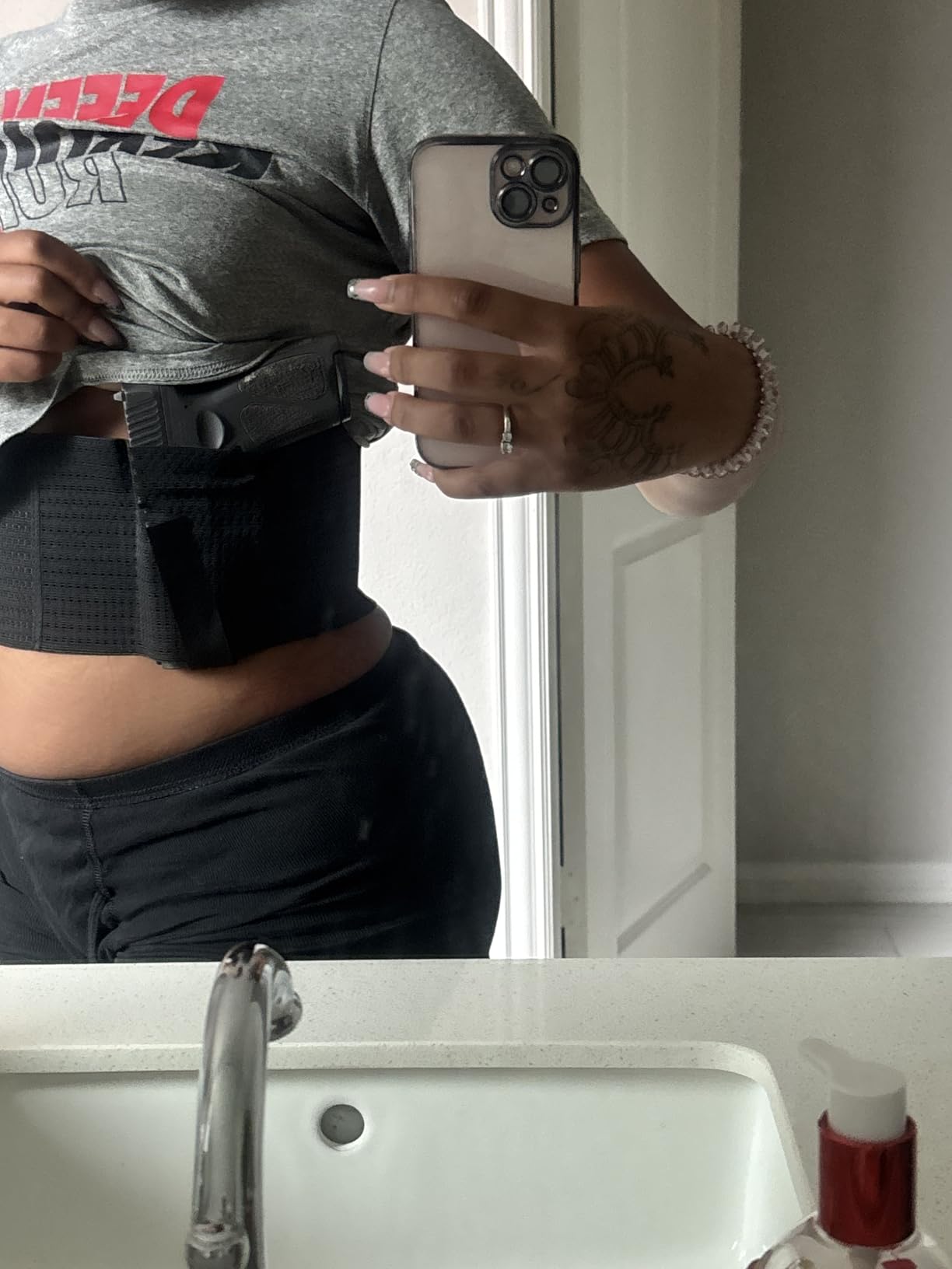 Accmor Belly Band Holster for Concealed Carry, Elastic Breathable Waistband Gun Holster for Women & Men, Right and Left Hand Draw customer photo 1