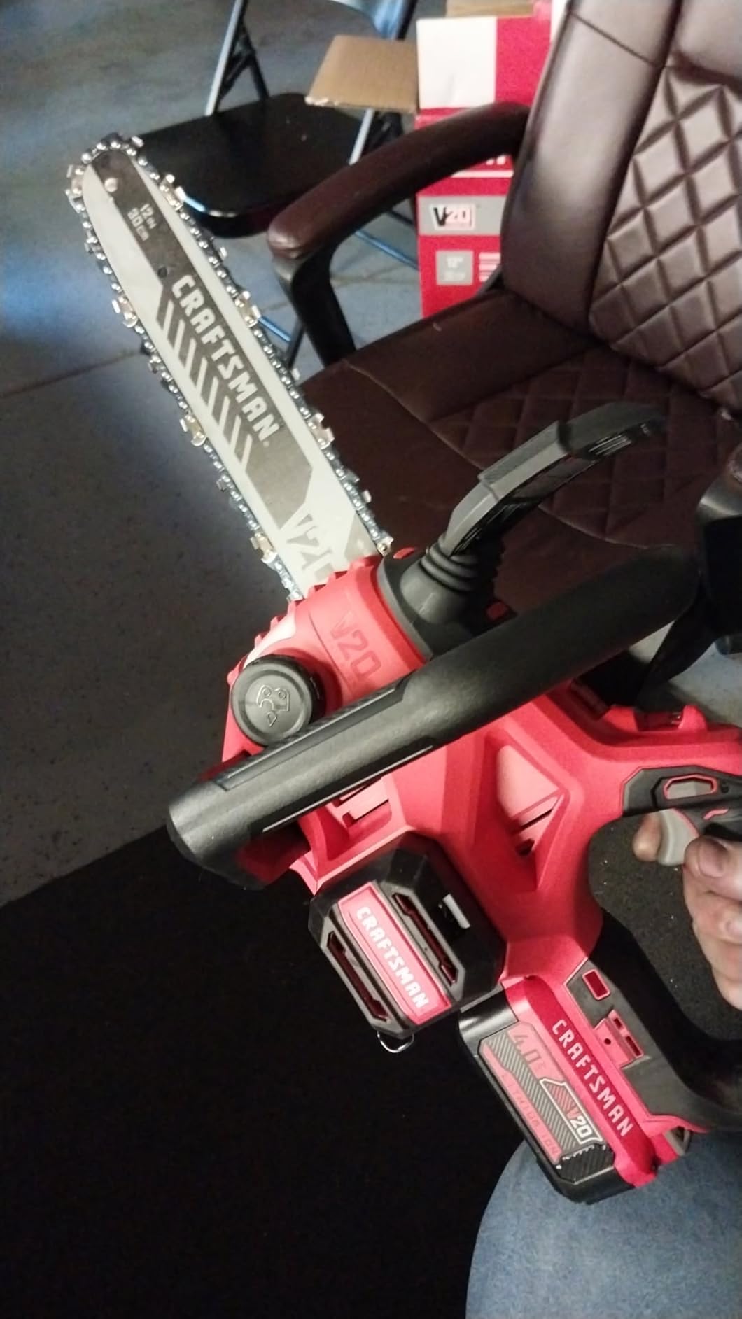 CRAFTSMAN V20 Cordless Chainsaw, 12-Inch Electric Chainsaw, Battery Powered, Battery and Charger Included (CMCCS620M1) customer photo 2