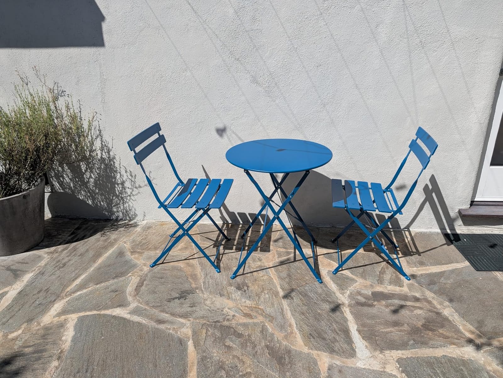 Grand Patio 3 Piece Folding Patio Bistro Set for Outdoor Balcony, Yellow customer photo 1