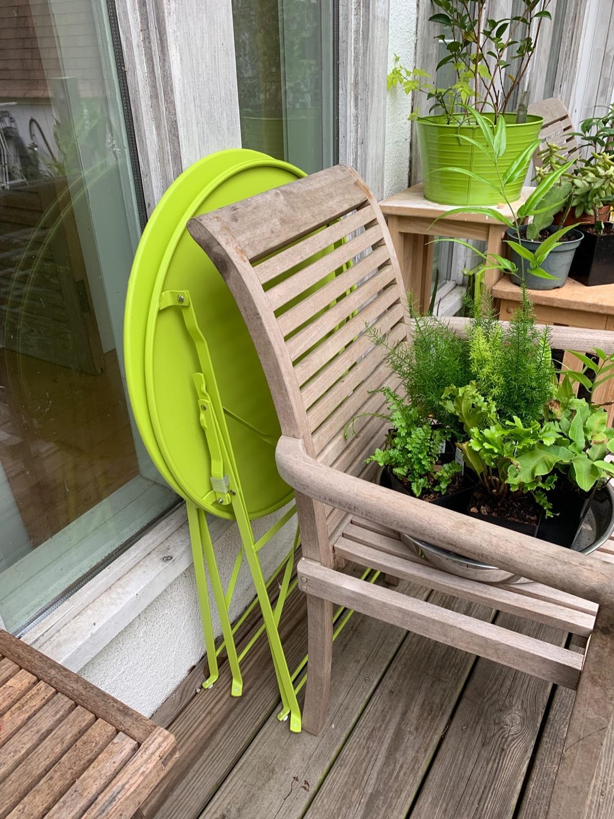 Grand Patio 3 Piece Folding Patio Bistro Set for Outdoor Balcony, Yellow customer photo 2