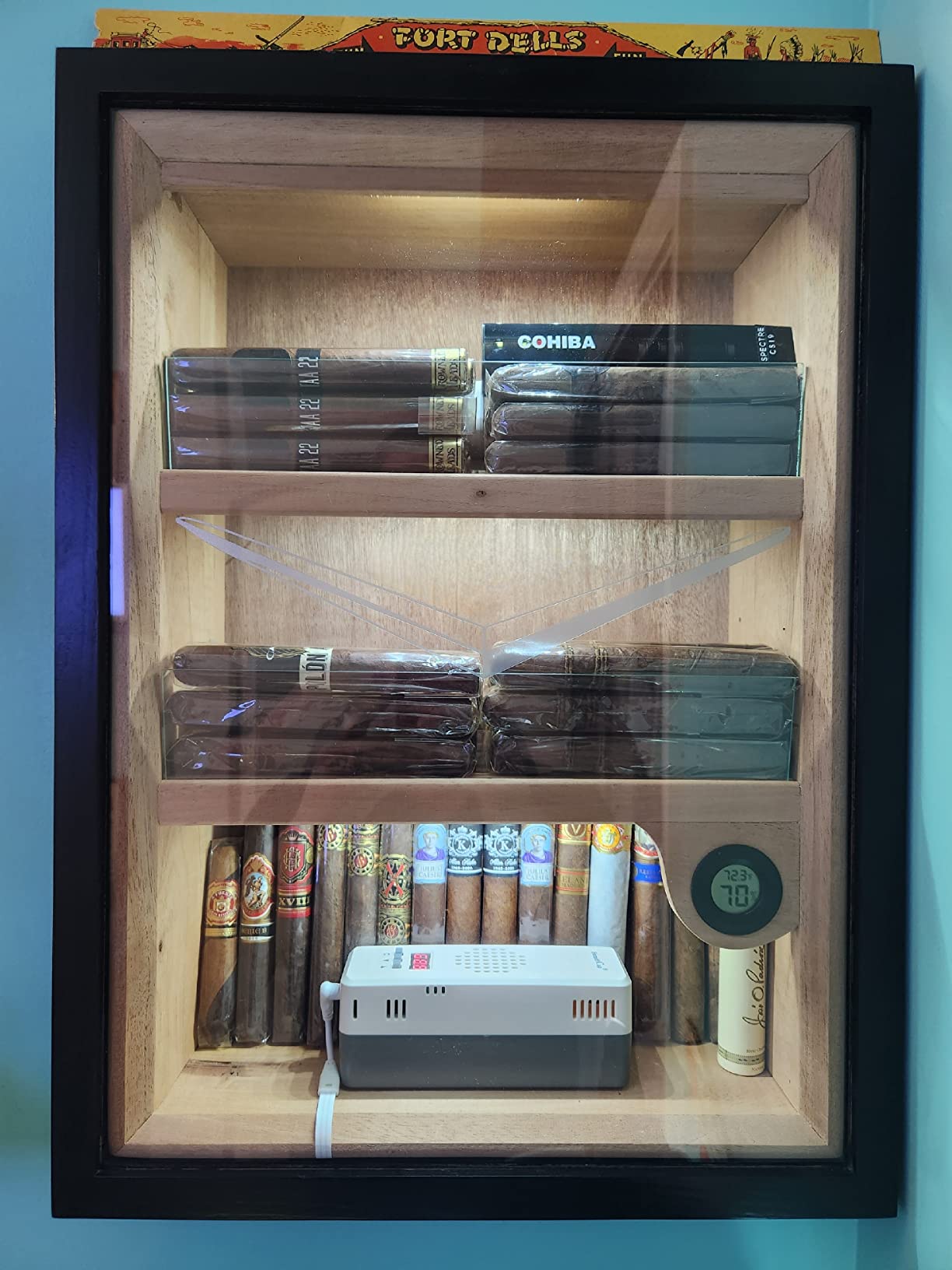 HumidiCup® S1 Electronic Cigar Humidifier, Small Size for 40-150 Count Desktop Humidor, 40% to 90% Setting Range, Stable Humidty Control customer photo 2