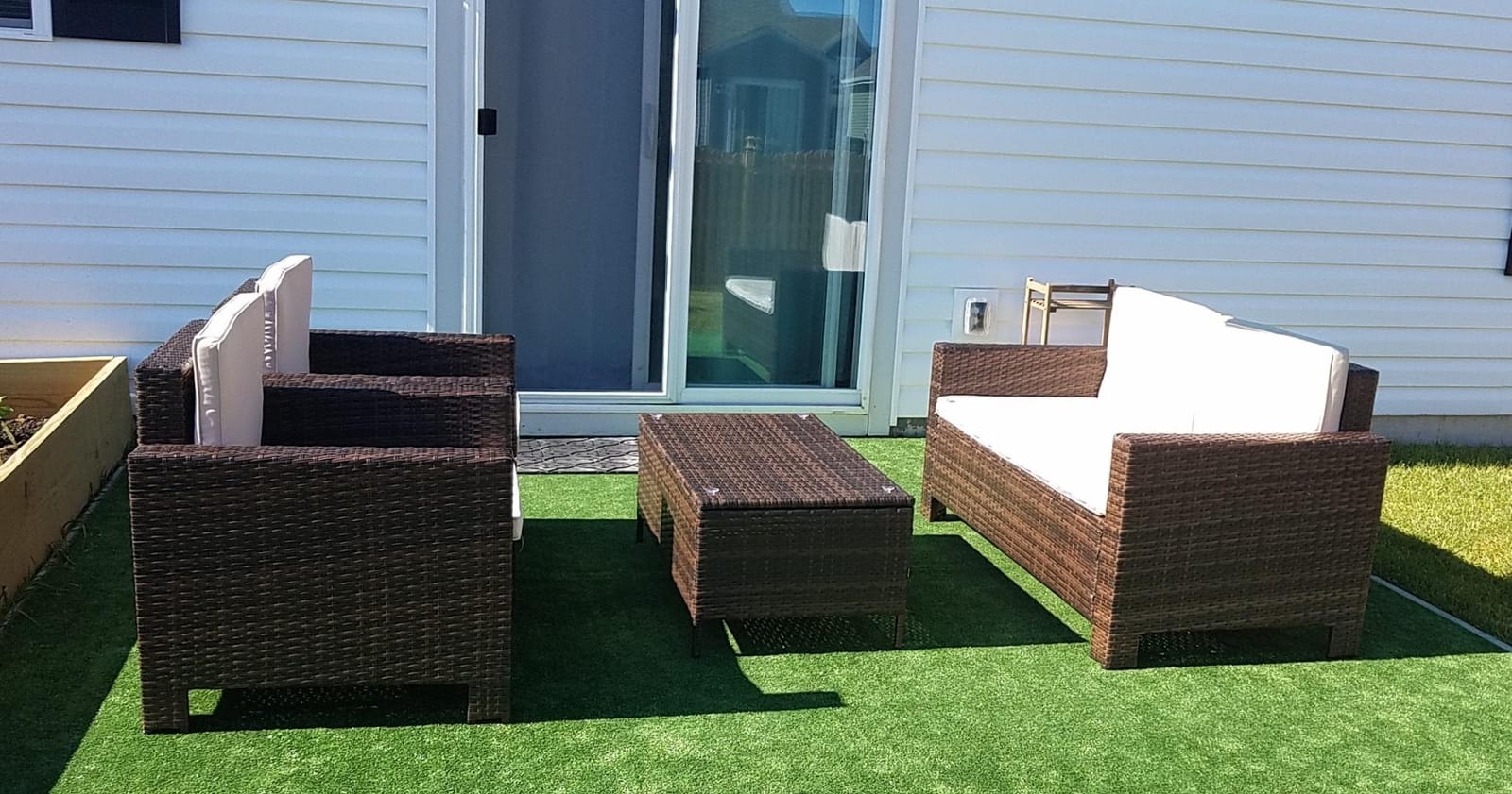 Homall 4 Pieces Patio Furniture Sets Wicker Chair Conversation Sofa customer photo 1
