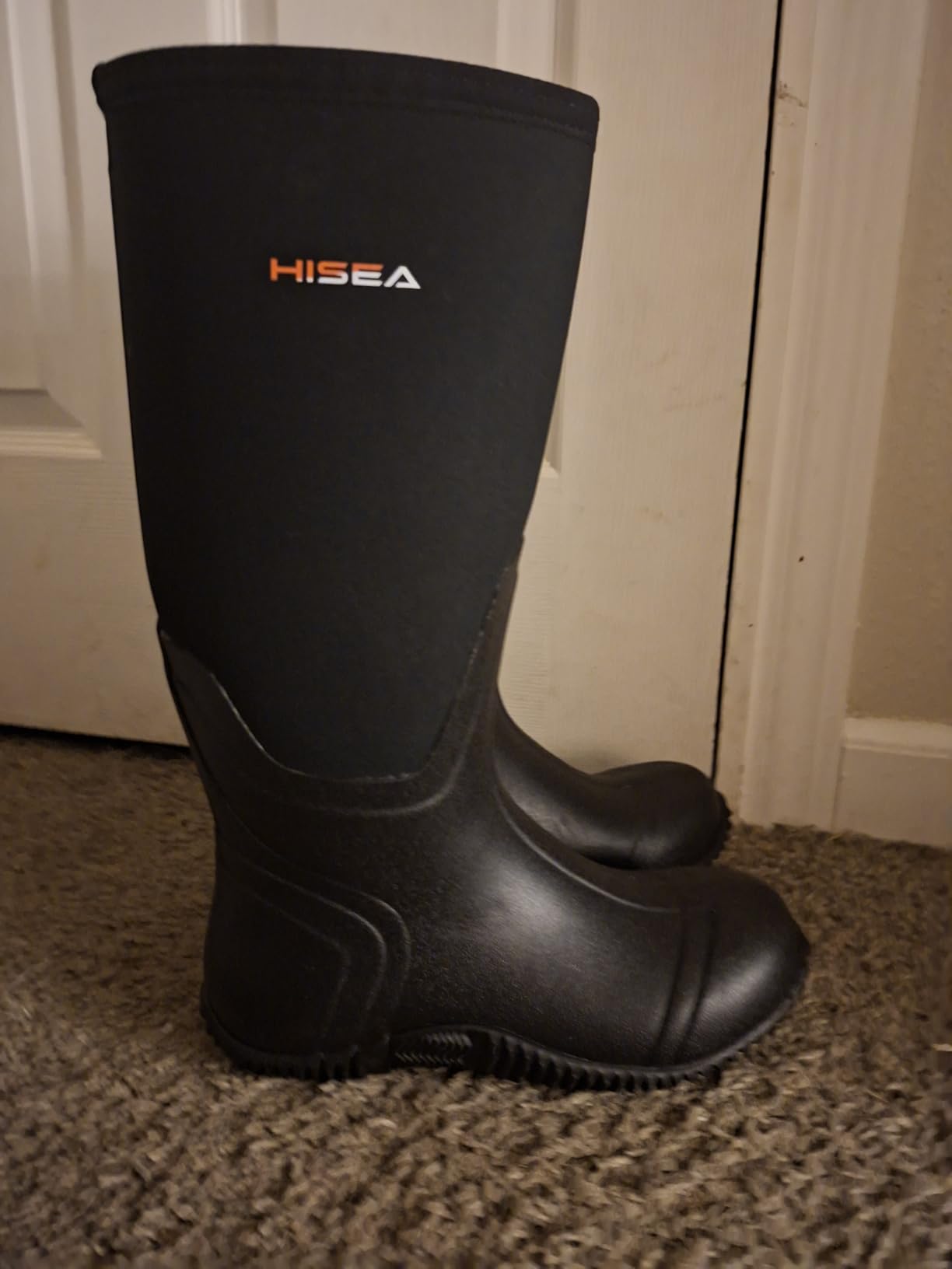 HISEA Women's Insulated Neoprene Rubber Mud Boots Tall Knee High Waterproof customer photo 2