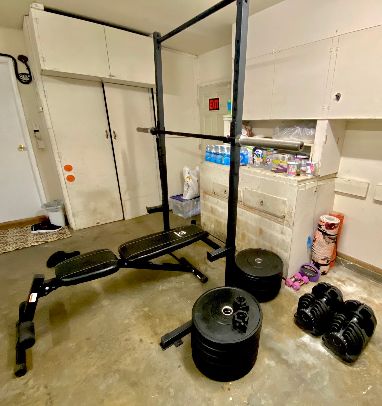 800LB Capacity Squat Rack with Pull Up Bar, Adjustable Power Cage, Home Gym customer photo 2