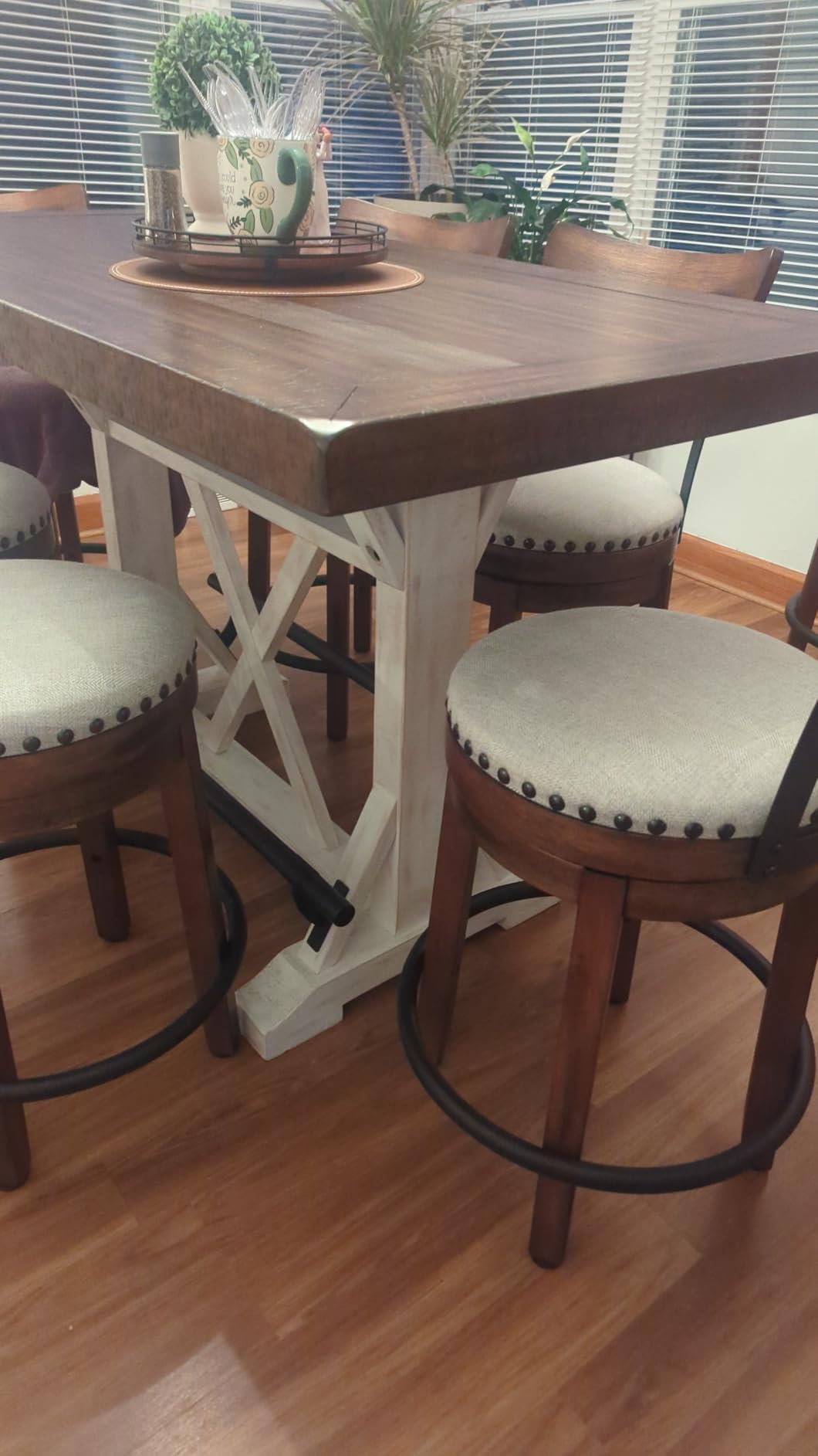 Signature Design by Ashley Valebeck 1-Piece Dining Table, Farmhouse Trestle customer photo 1