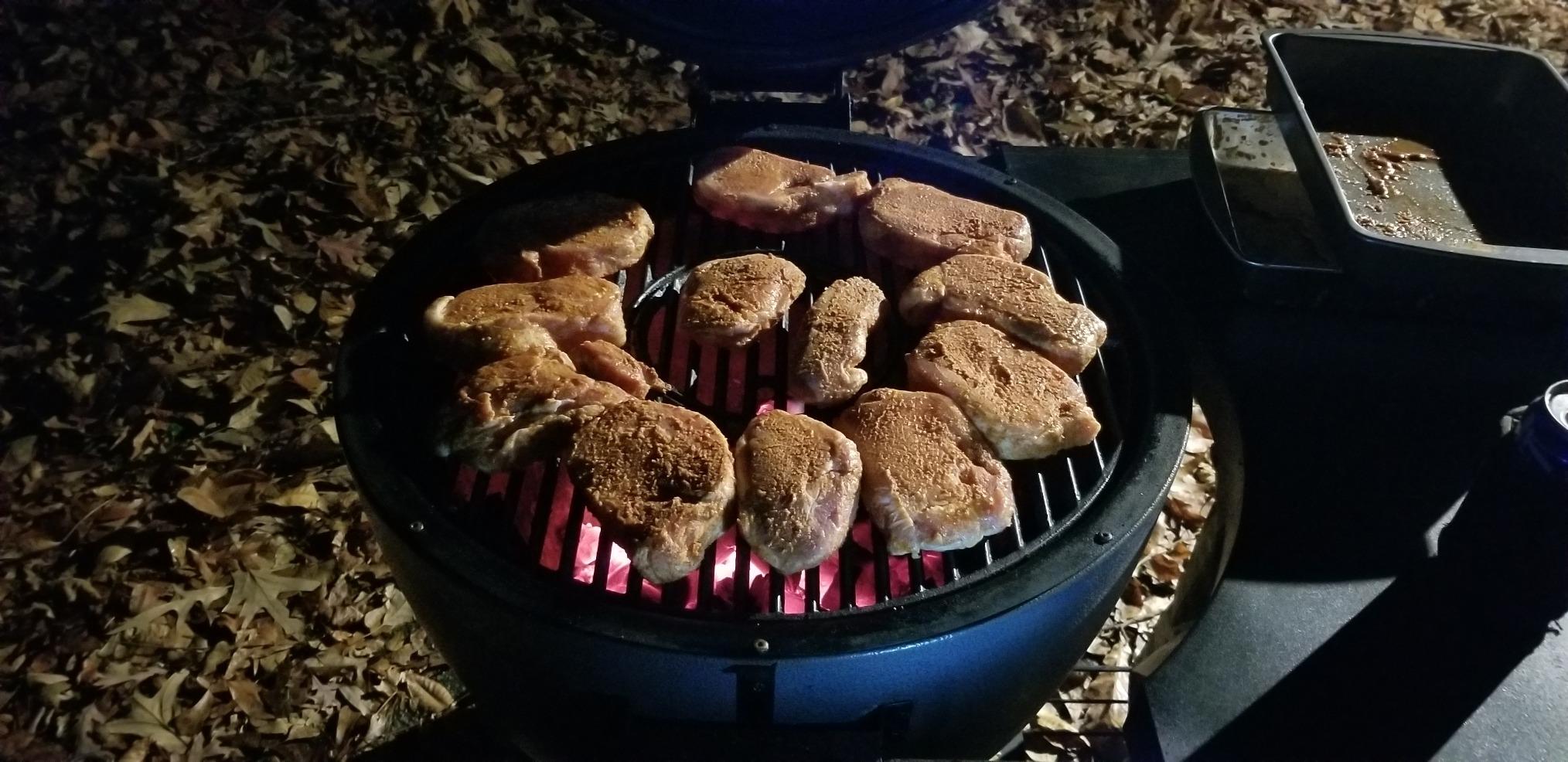 Char-Griller® AKORN® Kamado Charcoal Grill and Smoker with Durable Grill Cart, Cast Iron Grates and Warming Rack, 445 Cooking Square Inches in Sapphire, Model E56520 customer photo 2