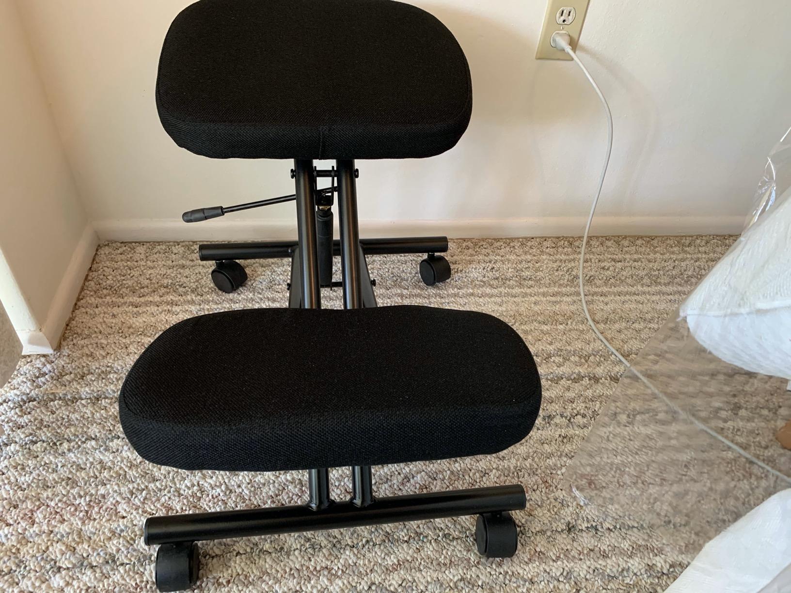 ProErgo Pneumatic Ergonomic Kneeling Chair | Fully Adjustable Mobile Office Seating | Improve Posture to Relieve Neck & Back Pain | Easy Assembly | Use in Home, Office & Classroom customer photo 2