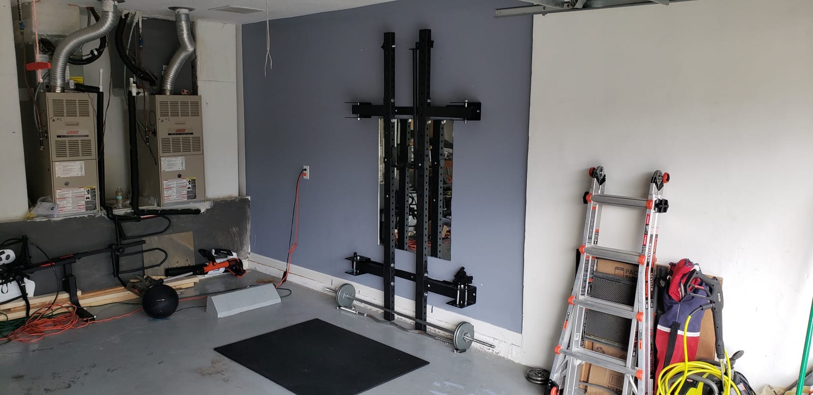 PRx Performance Wall Mounted Folding Power Squat Rack - Heavy Duty Adjustable Pull Up Bar, Space Saving Home Gym Equipment with Durable J-Cups, Ideal for Weight Lifting and Strength Training - Black customer photo 2